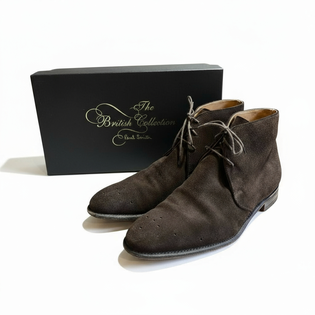 Cheaney Paul Smith British Collection Brown Suede Brogue Boots UK 9