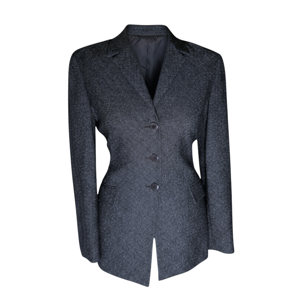 Planet Single Breasted Longline Navy Jacket UK 8