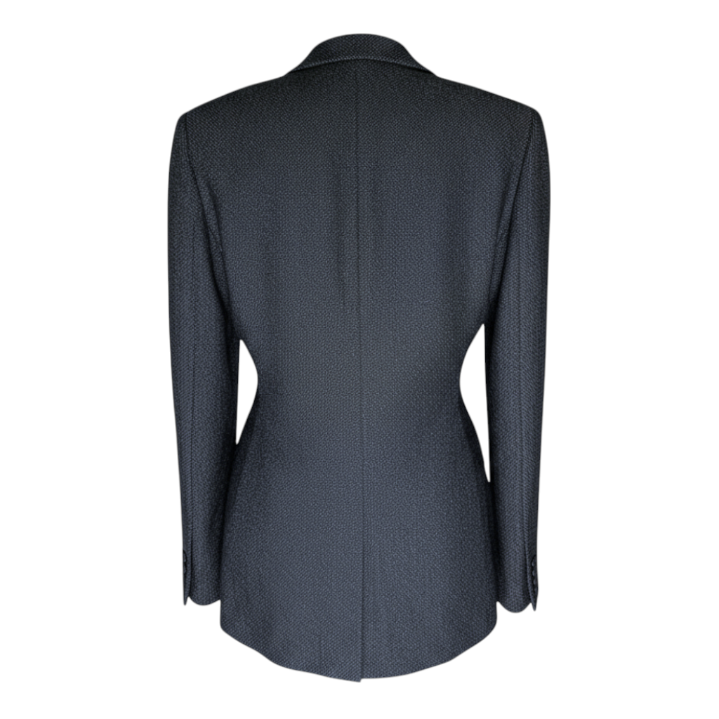 Planet Single Breasted Longline Navy Jacket UK 8