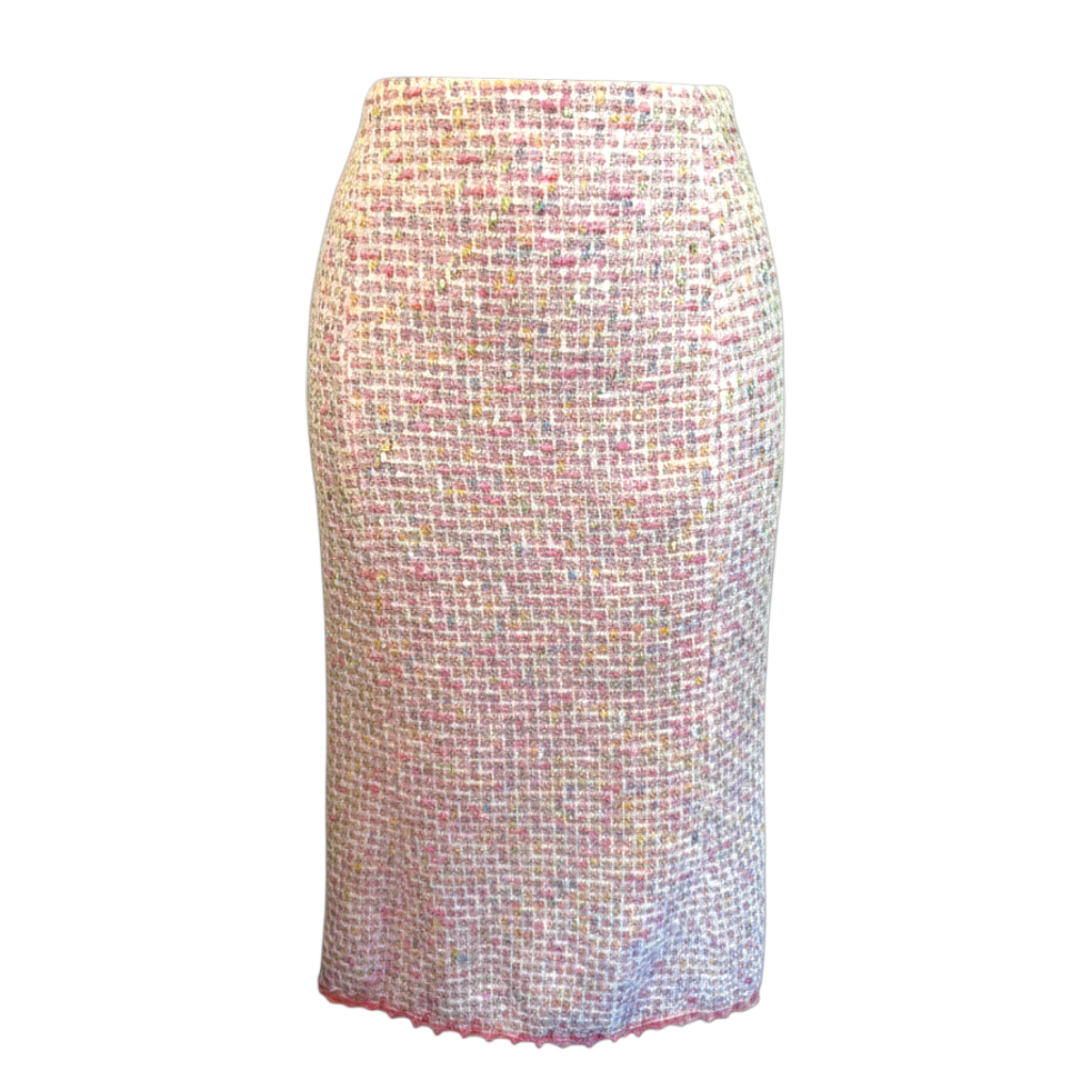 Renato Nucci Vintage Pink Tweed Skirt  UK 14
