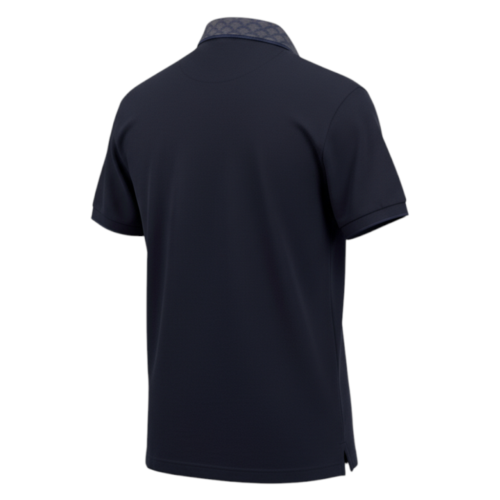 River Island Navy Cotton Polo Shirt Size Small