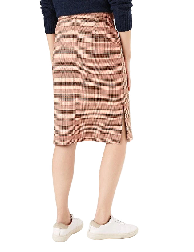 Marks & Spencer Red Mix Check Skirt UK 10