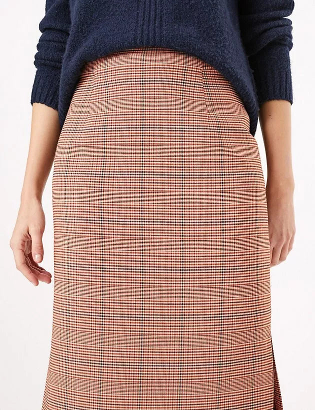 Marks & Spencer Red Mix Check Skirt UK 10