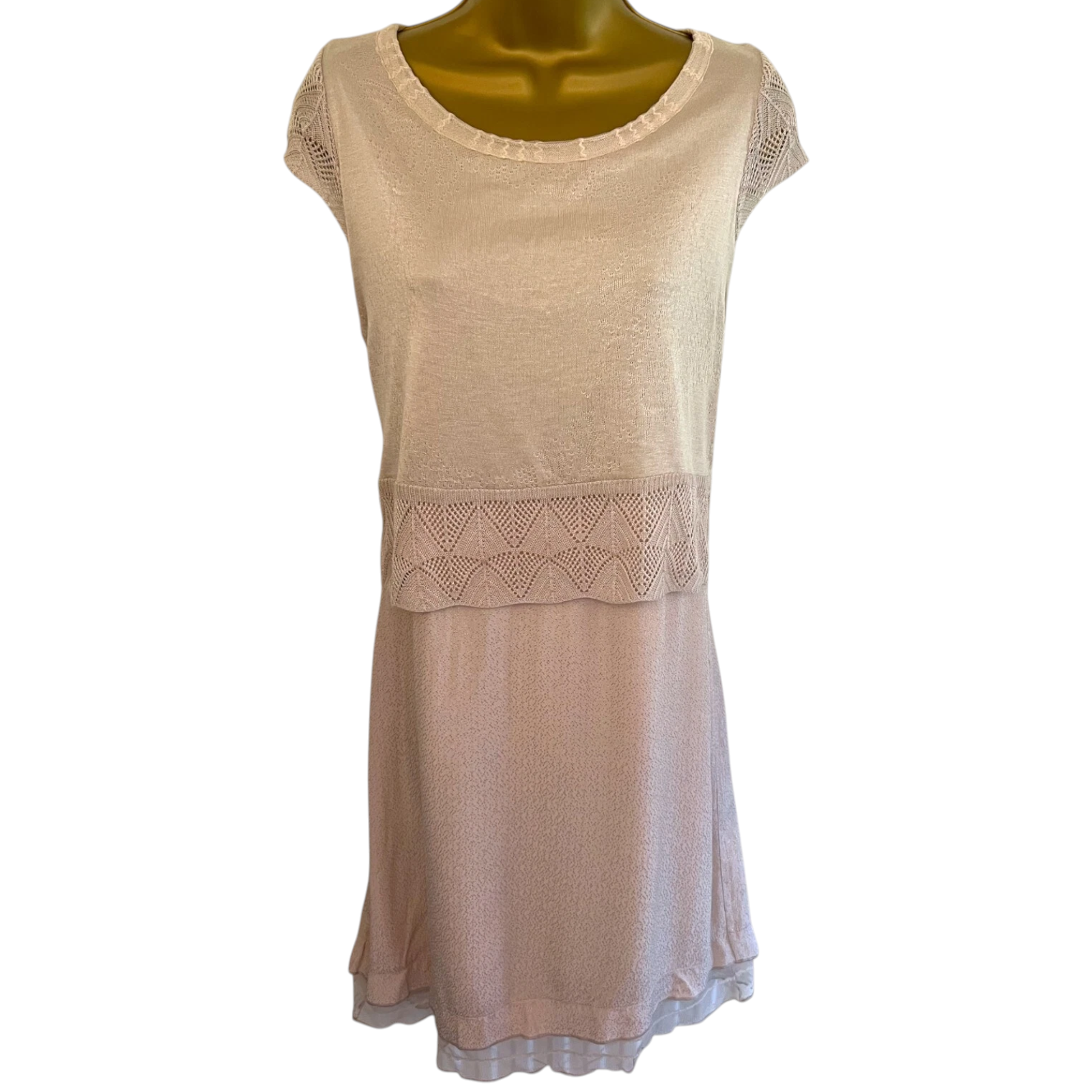 Mado et Les Autres Pale Blush Fine Knit Dress UK 10