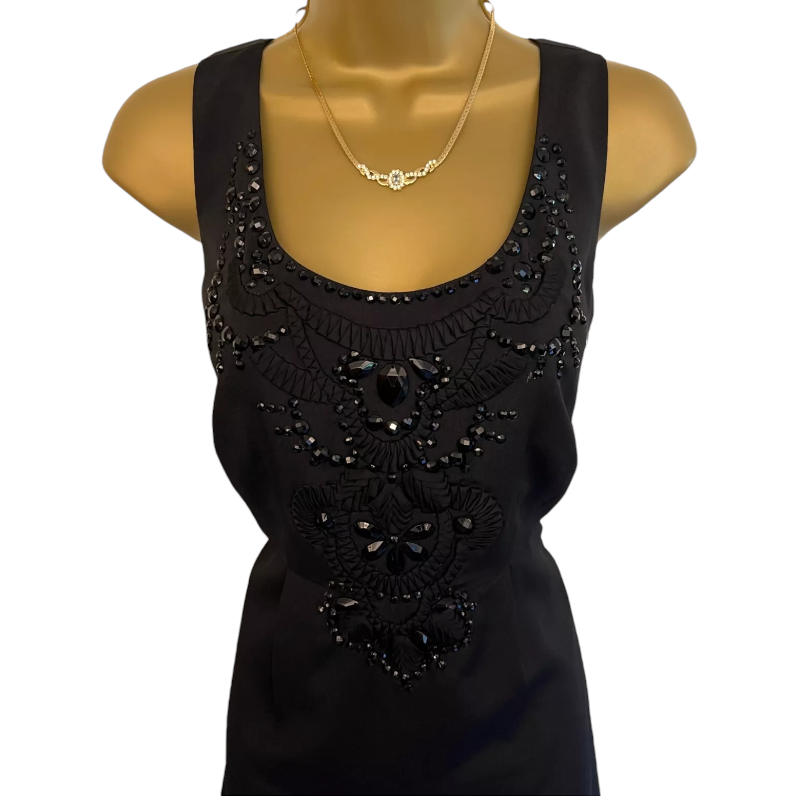 Marks & Spencer Autograph Black Beaded Dress UK 8