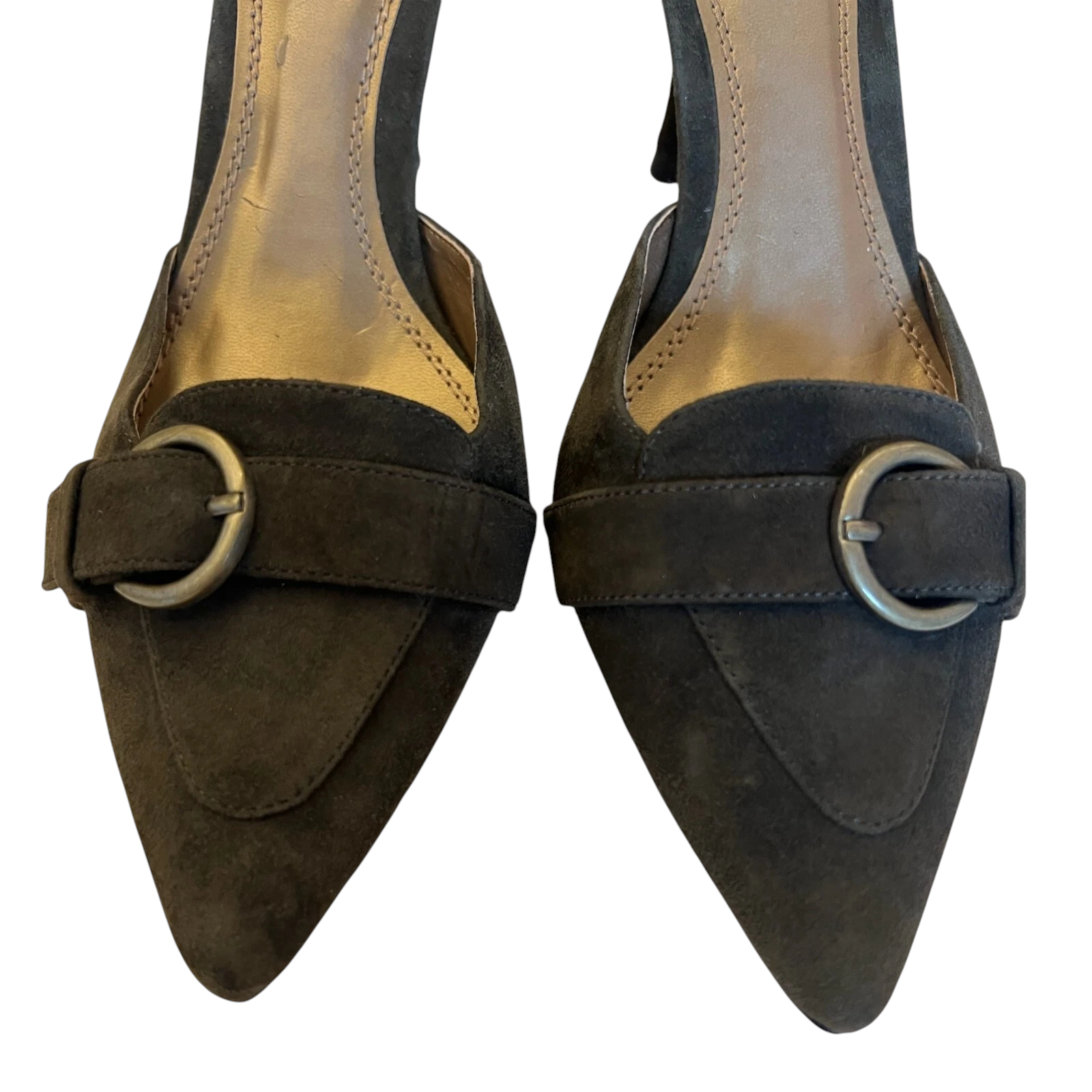 Carvela Khaki Suede D'orsay Court Shoes UK 4