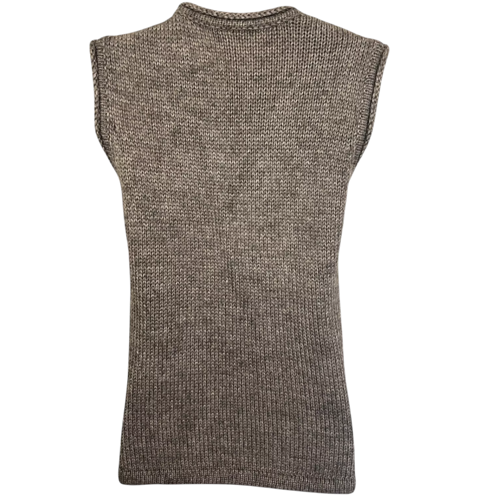 Peter Hahn Grey Wool Alpaca Knit Waistcoat UK 14