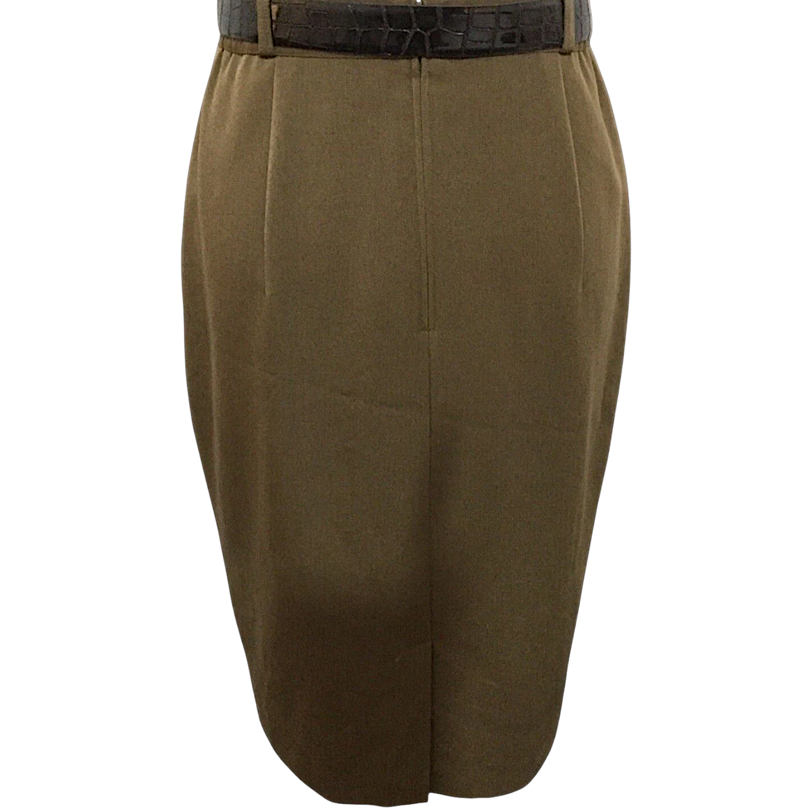 Gerry Weber Dark Khaki Mock Croc Belt Skirt UK 10