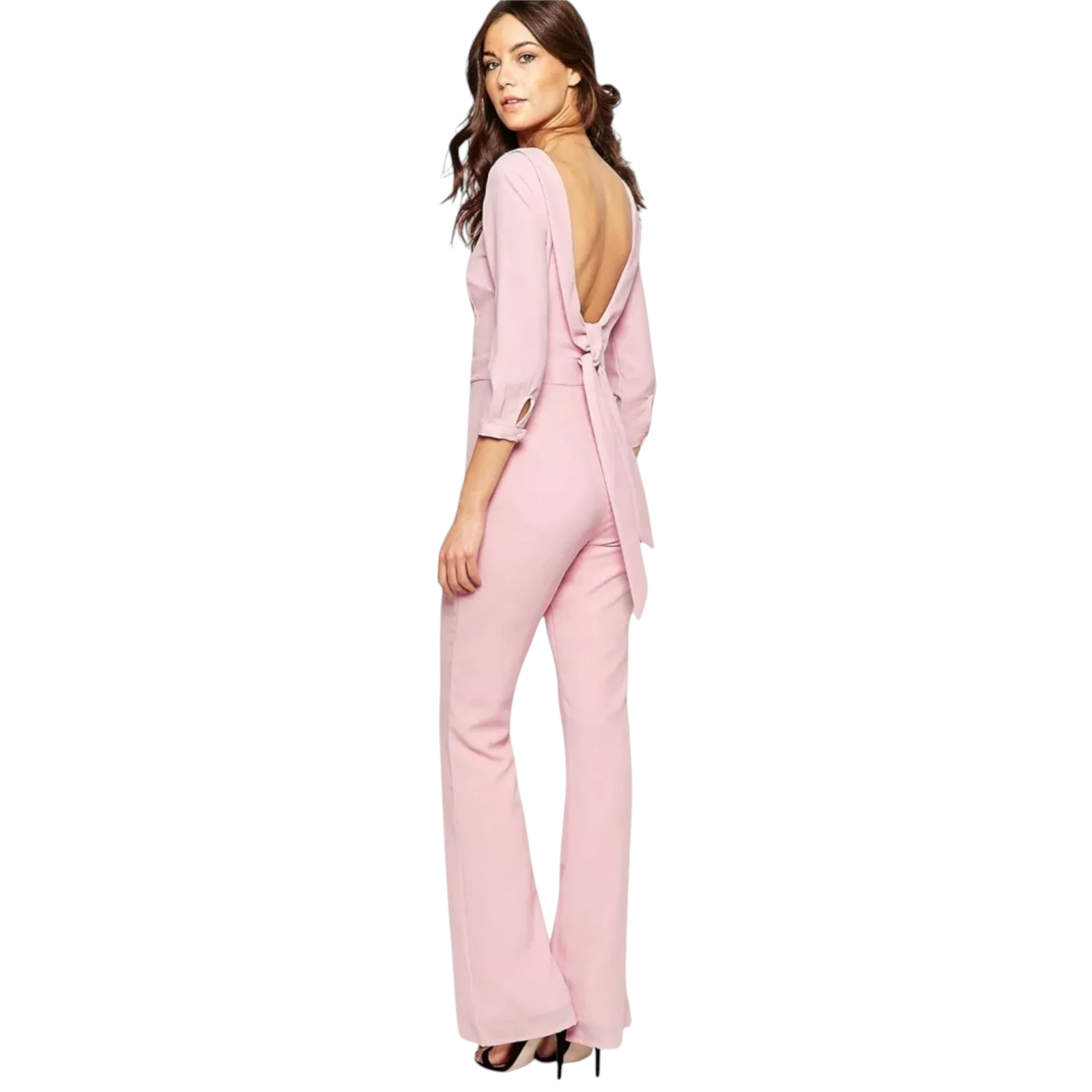 Millie Mackintosh Blush Crepe V Back Jumpsuit, Tall UK 10