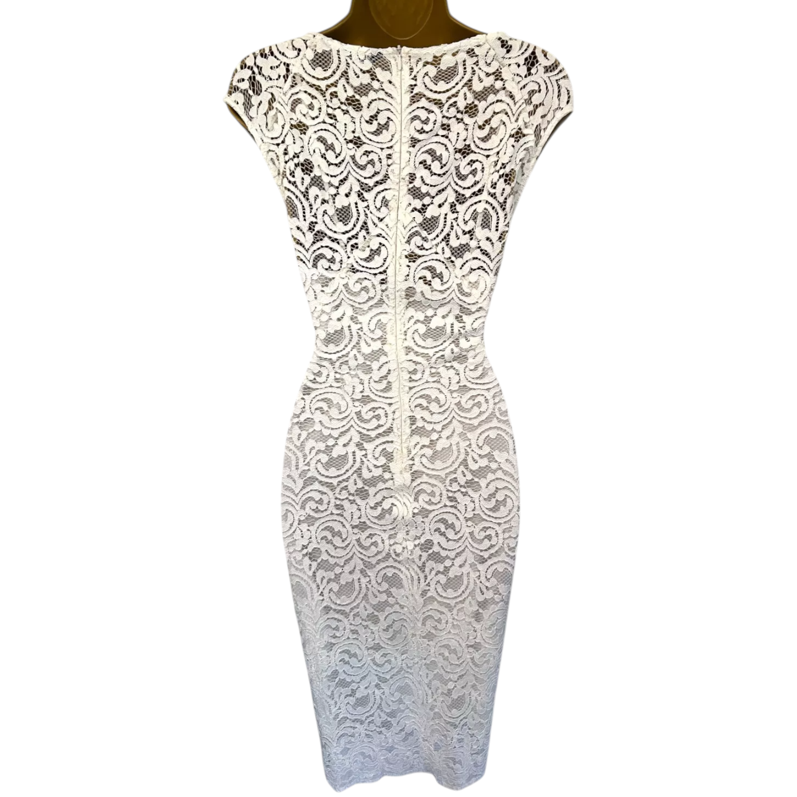 Zara Black Ivory Lace Crochet Dress UK 10