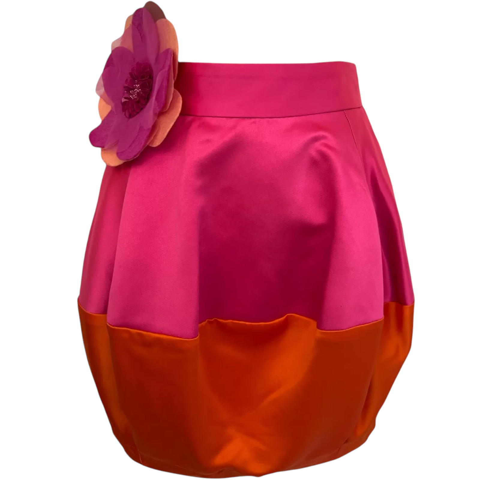 River Island Orange Pink Mini Tulip Skirt UK 10