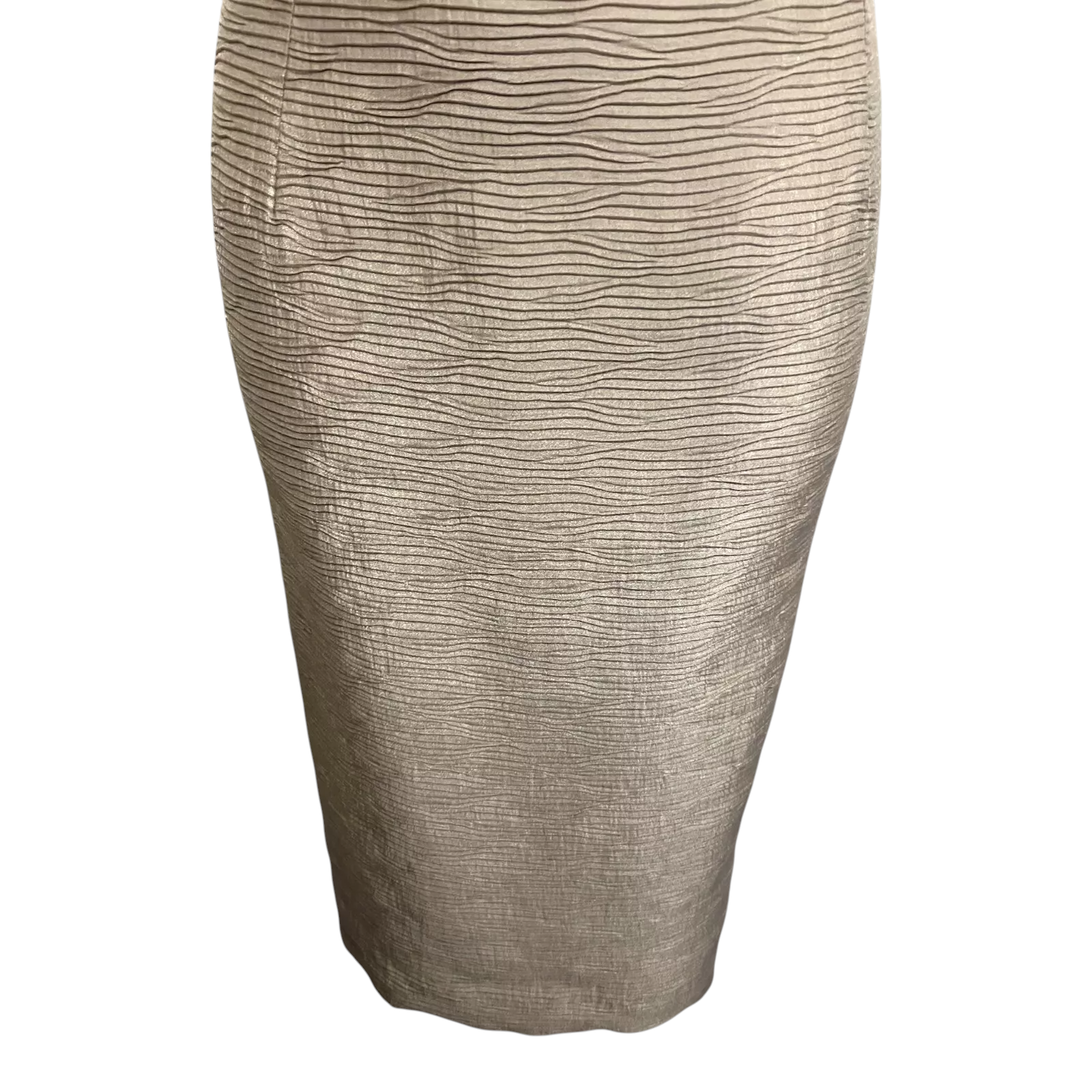 Jacques Vert Pale Gold Shimmer Textured Dress UK 14