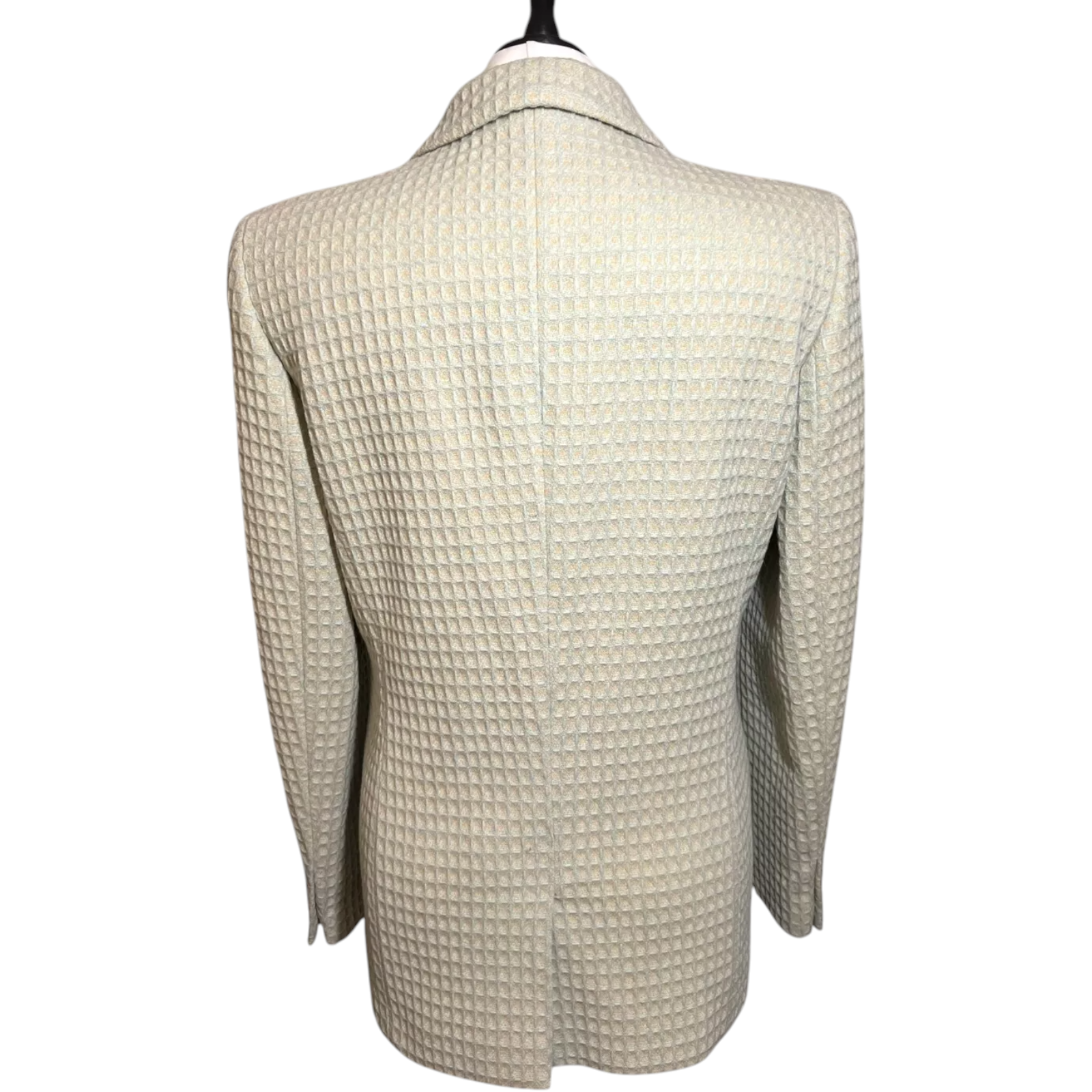 Louis Feraud Vintage 90s Pale Green & Yellow Jacket UK 12
