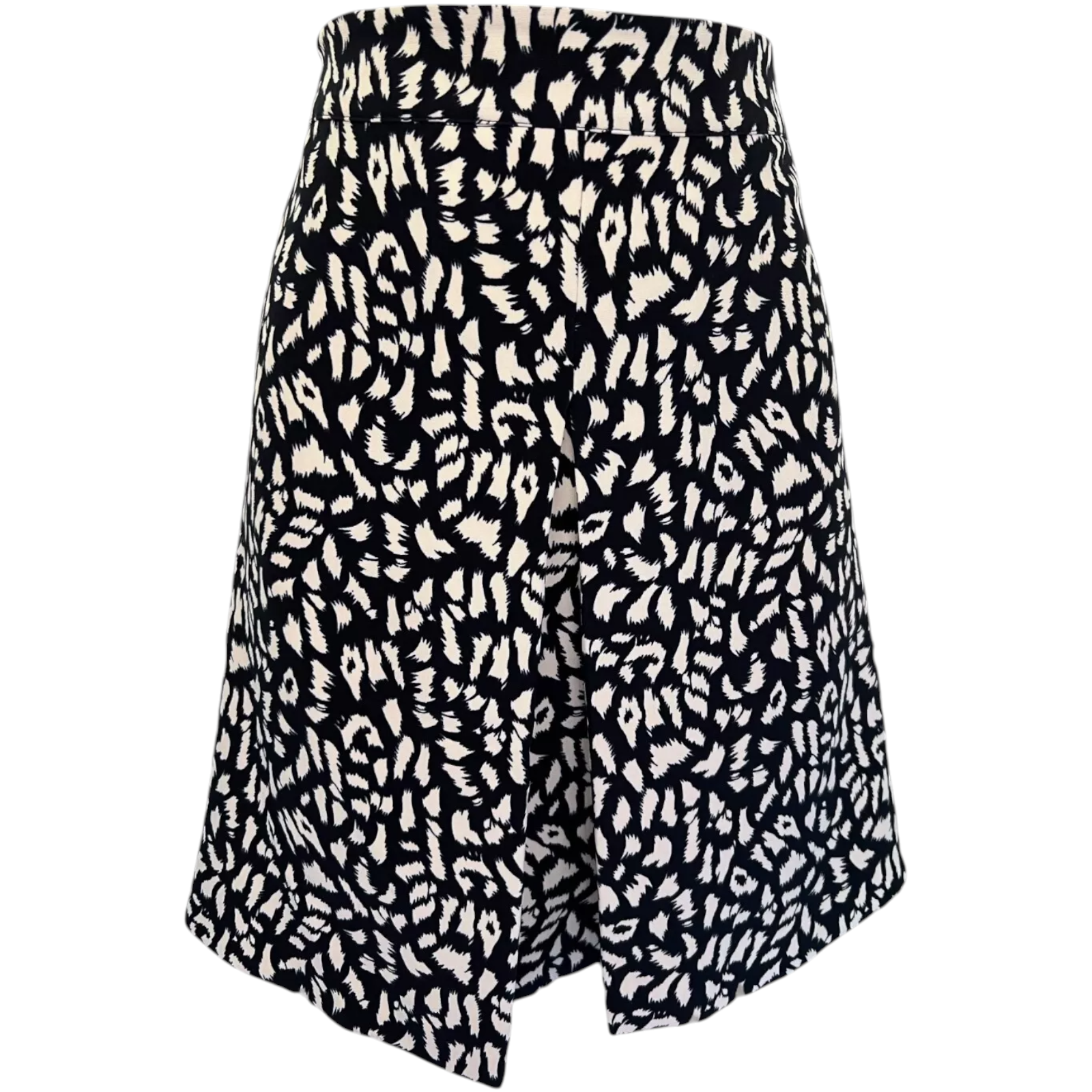 Warehouse Navy & Ivory Animal Print Skirt UK 14