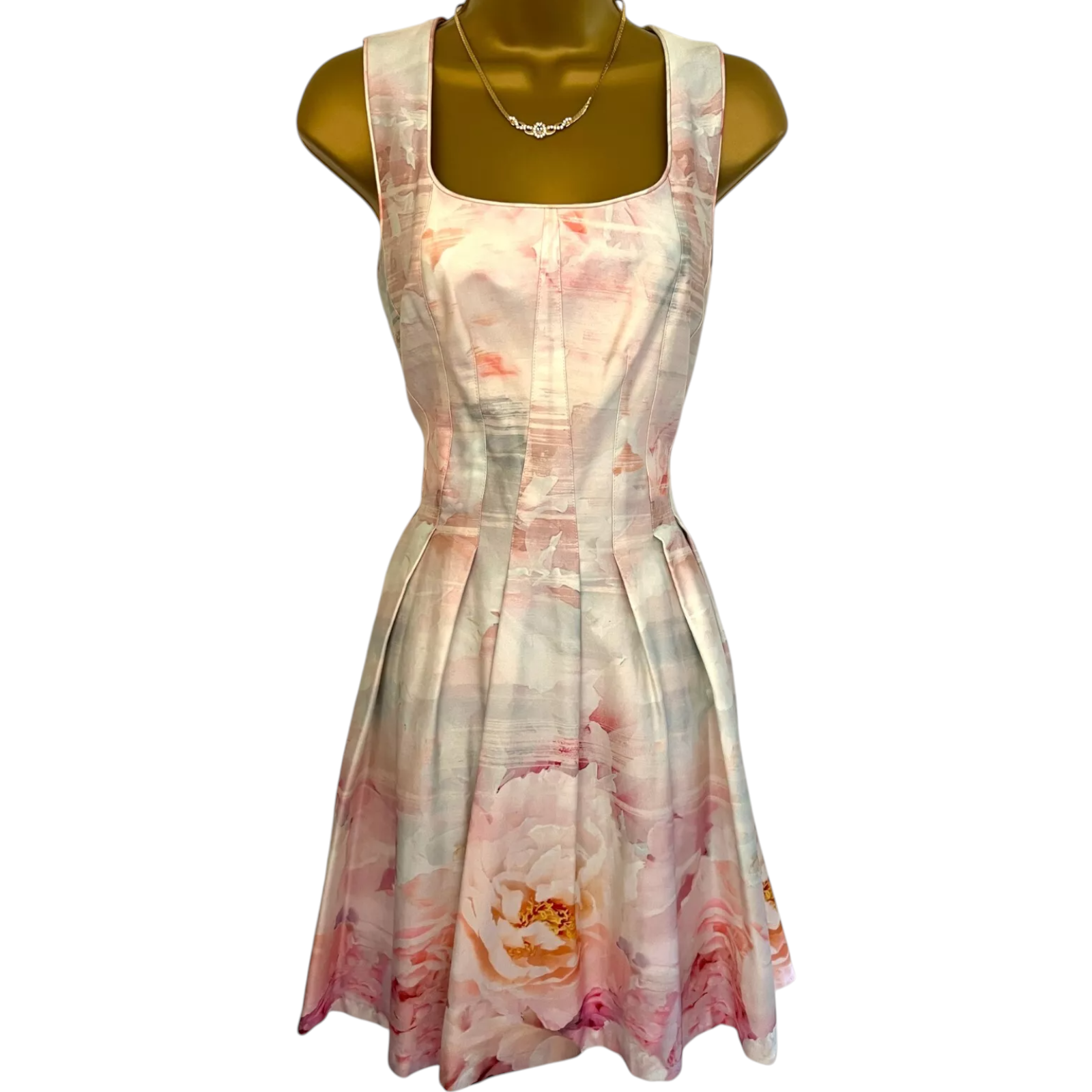 Coast  Pastel Floral Sleeveless Summer Dress UK 10
