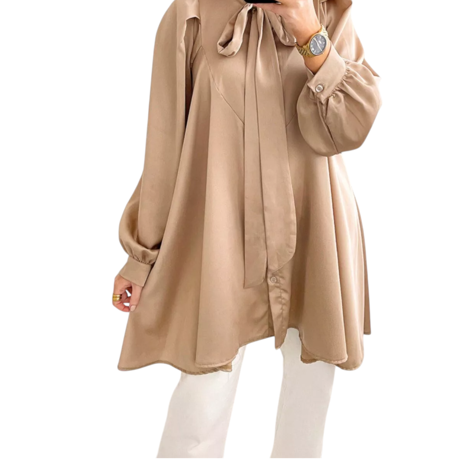 Ikrush Paris Jayda Oversized Silky Satin Blouse UK 14