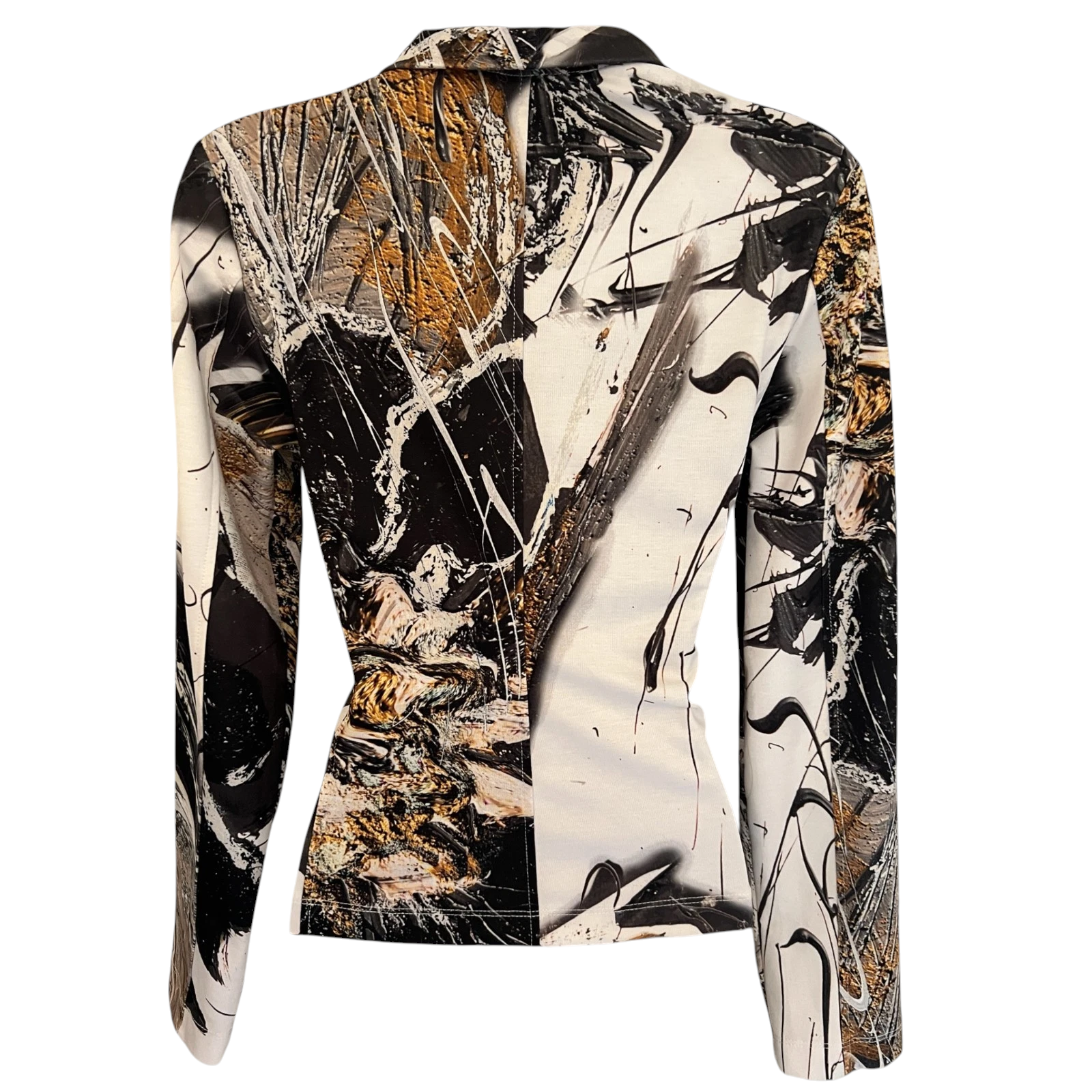 Roberto Naldi Abstract Print Fitted Jacket UK 10/12