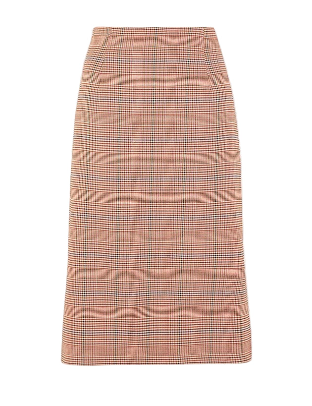 Marks & Spencer Red Mix Check Skirt UK 10