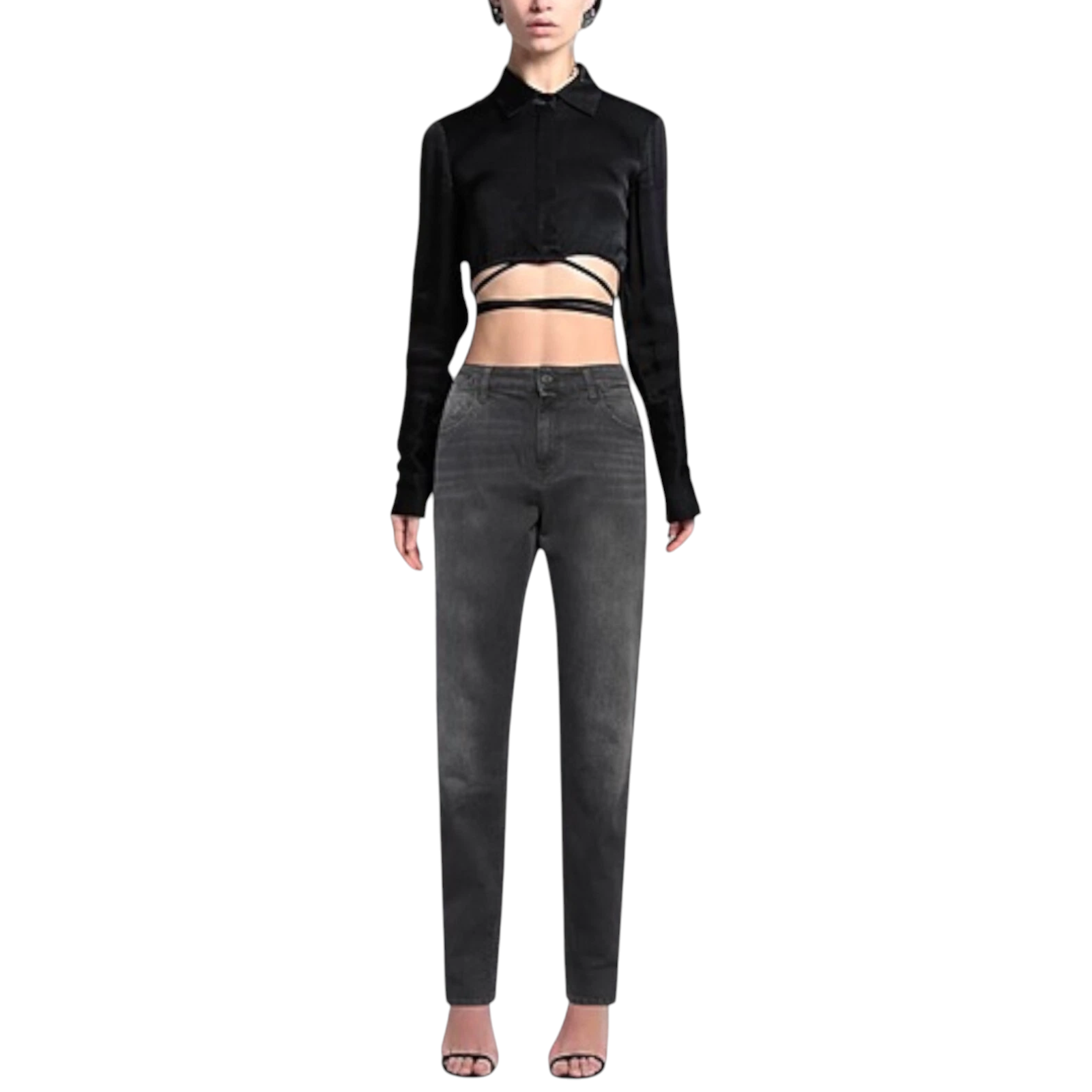 Replay Grey Mid Rise Skinny Stretch Jeans UK 4