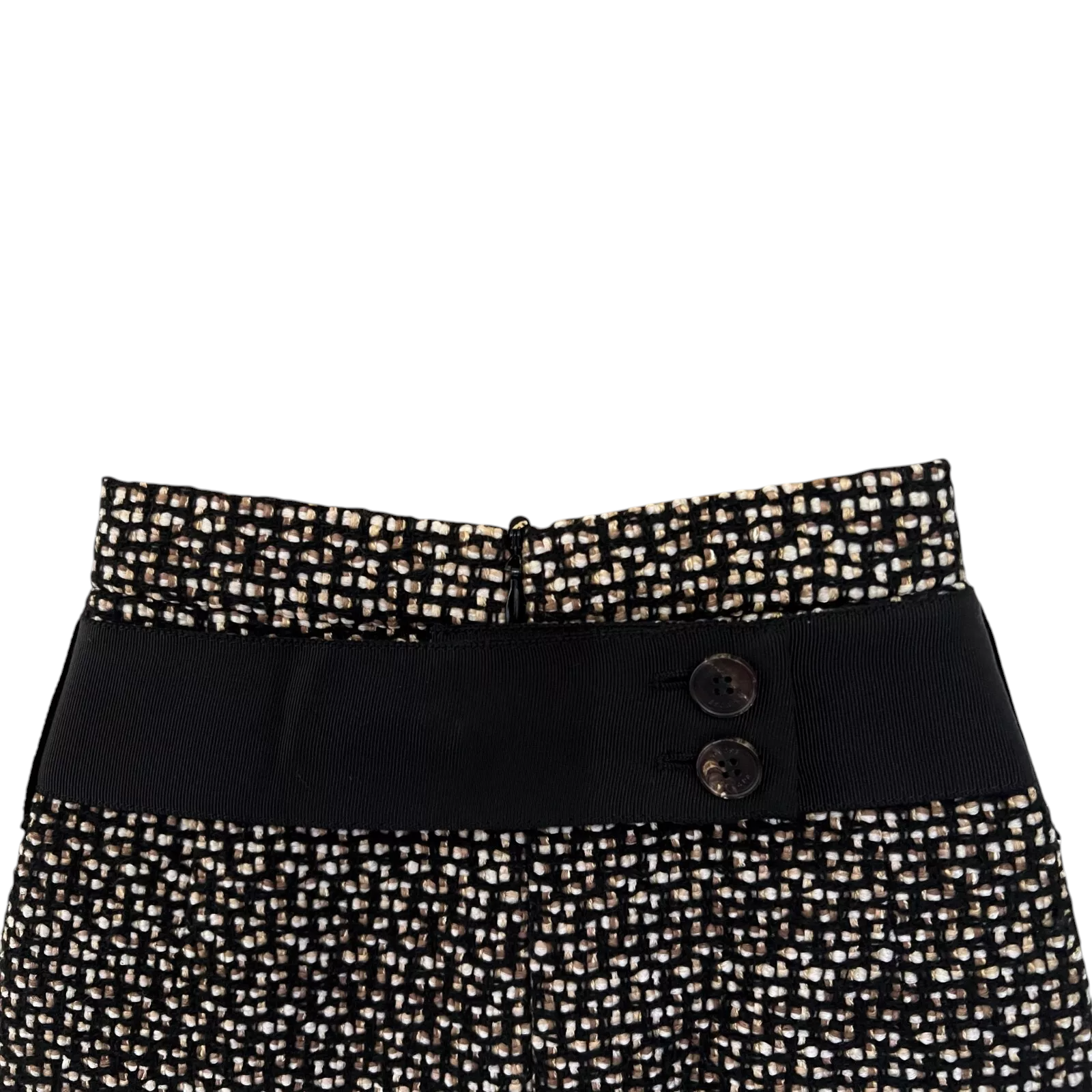 Escada Black Tweed Wool Mix Pencil Skirt UK 10