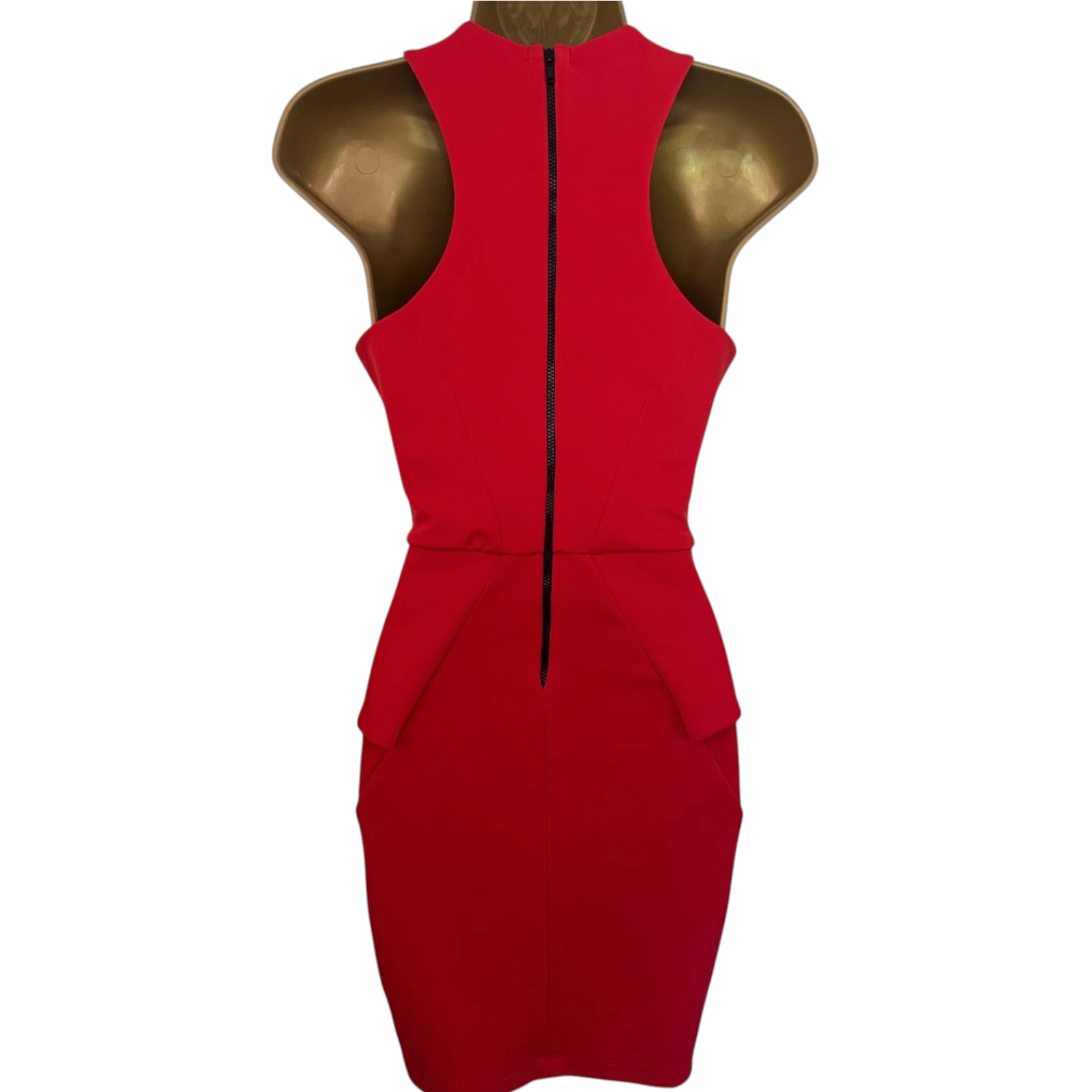 River Island Scarlet Red Peplum Dress UK 8