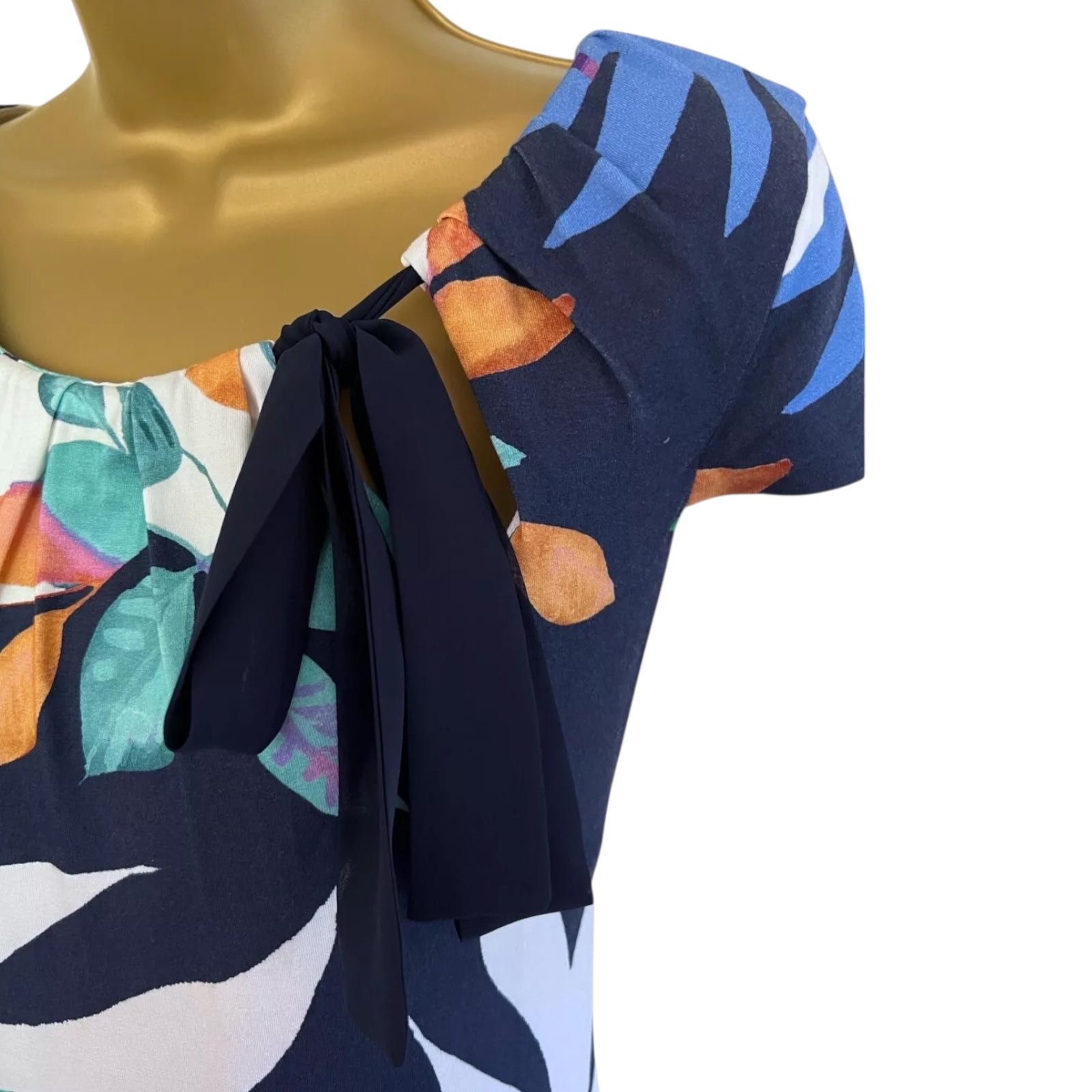 Apanage Multi Coloured Floral Jersey Dress UK 10