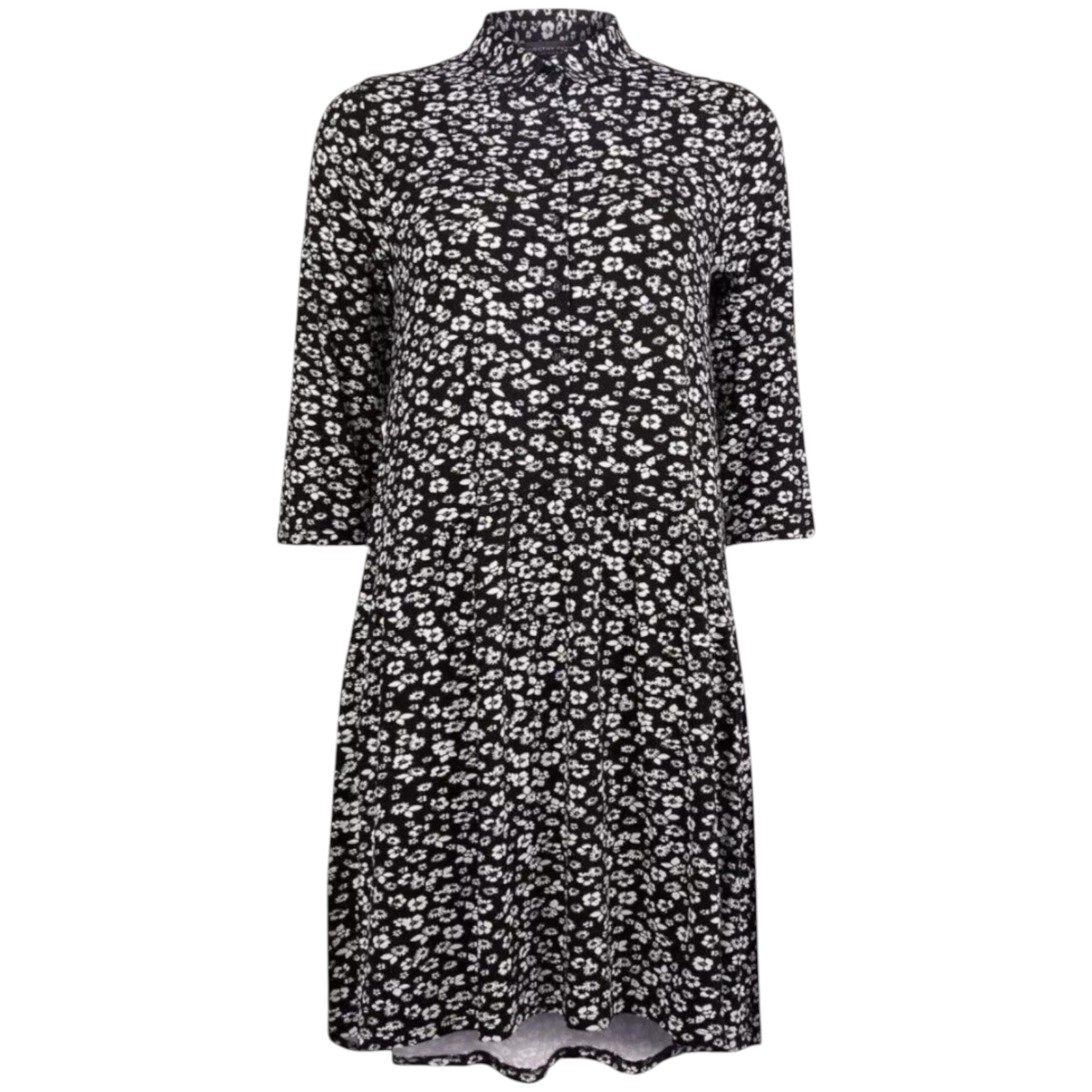 Dorothy Perkins Black White Floral Dress UK 12