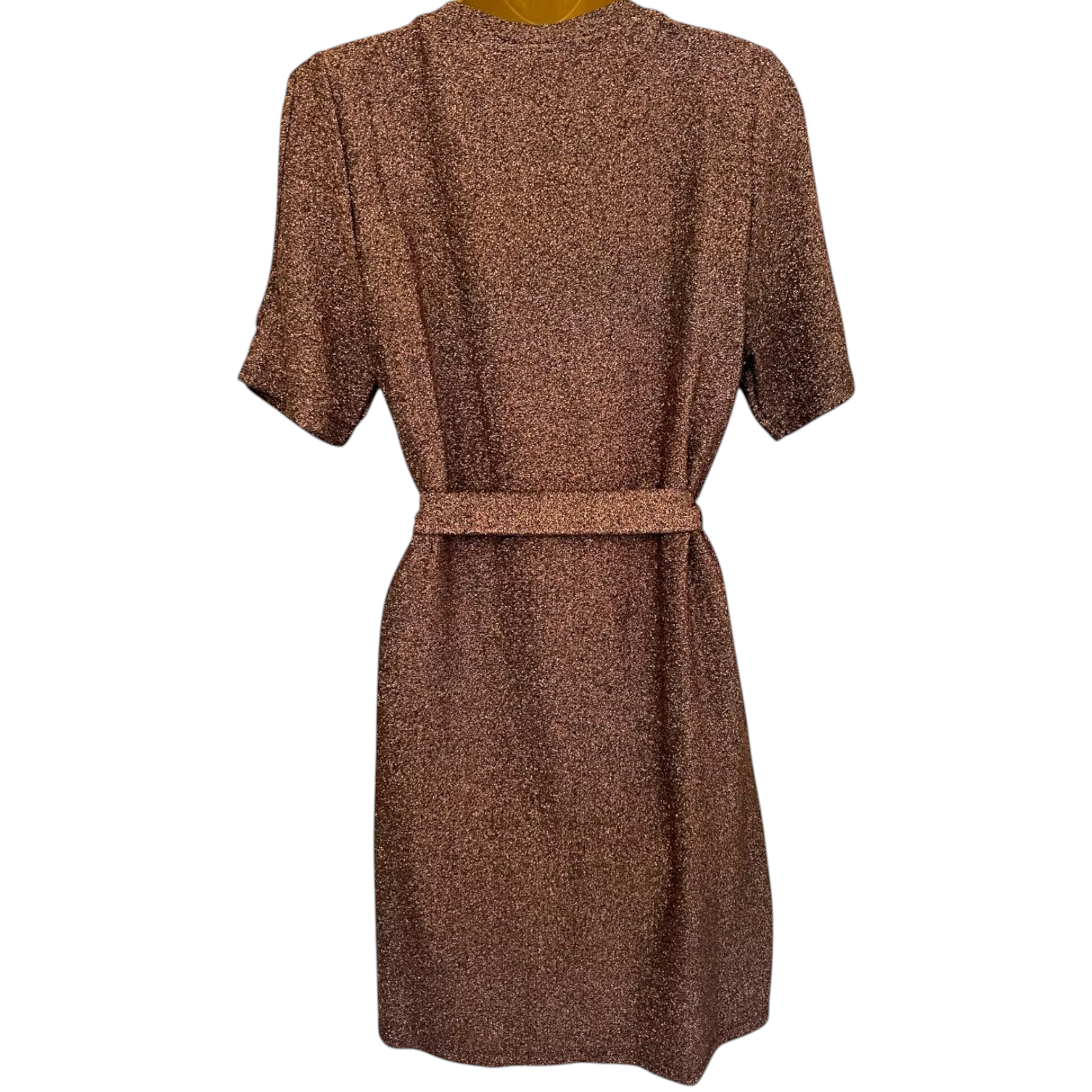 Next Brown Bronze Metallic Sparkle Dress UK 12