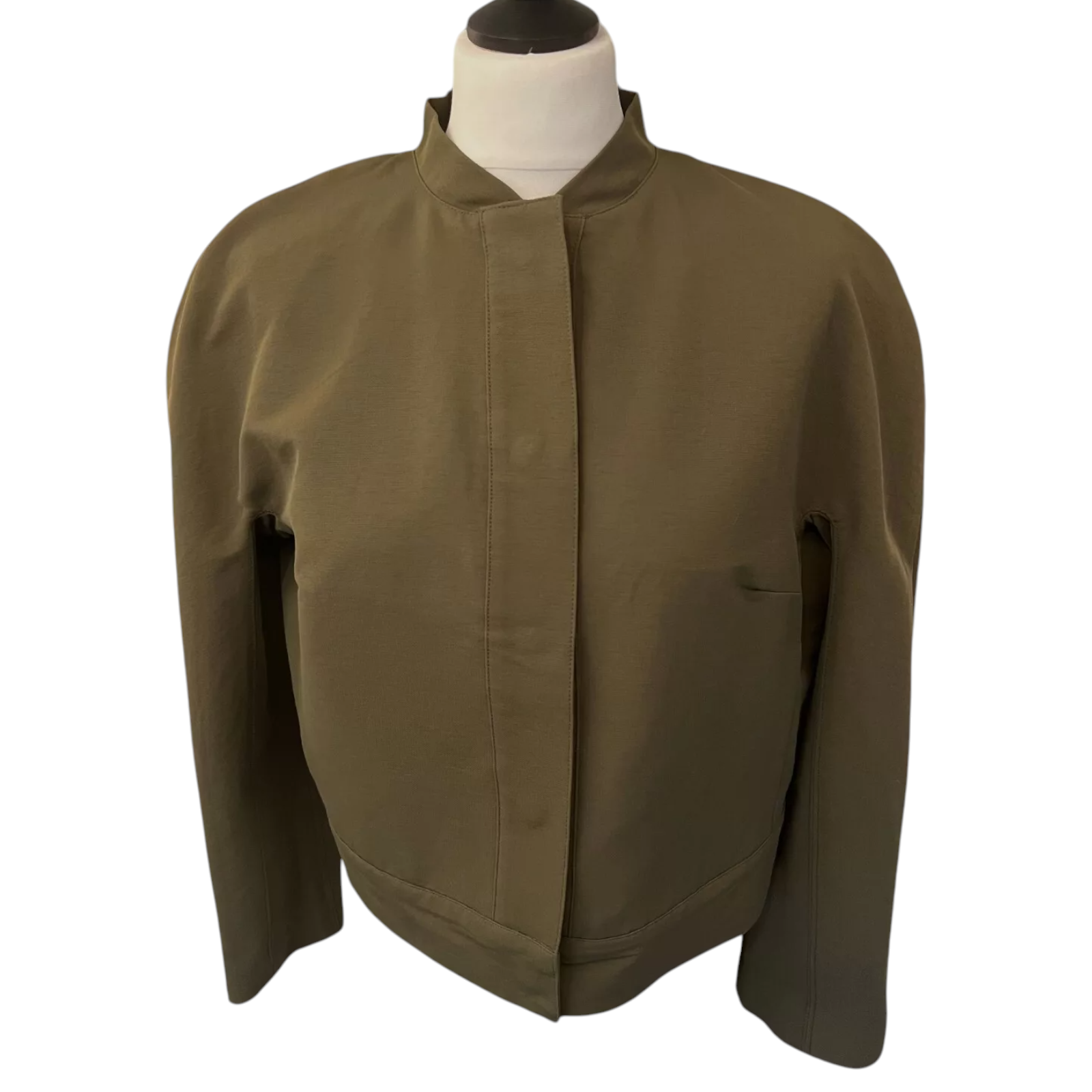 Enlist Khaki Cotton Ottoman Bomber Jacket Size M