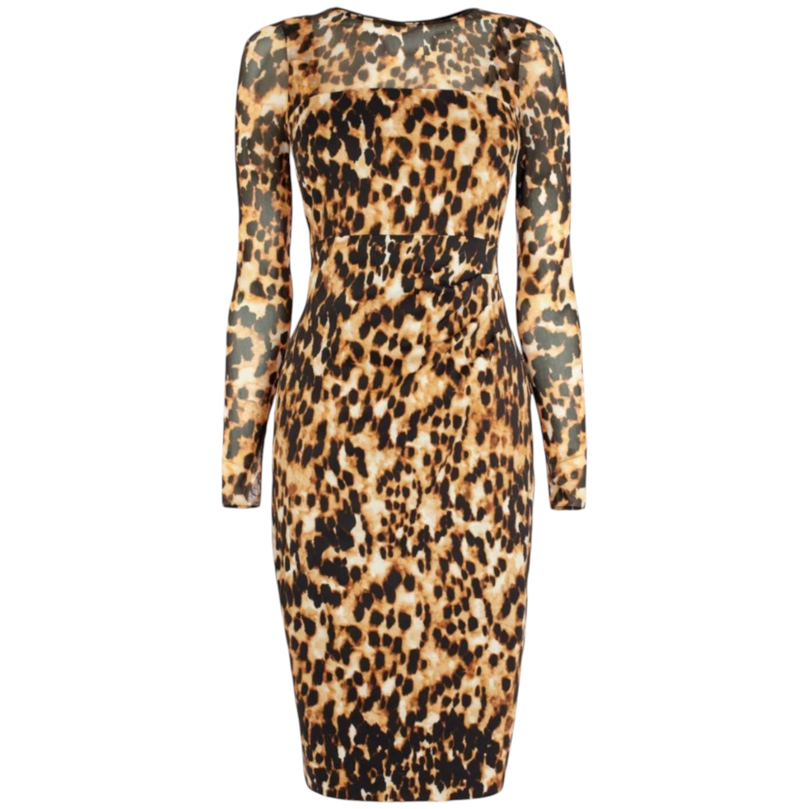 Karen Millen Brown & Tan Leopard Bodycon UK 12