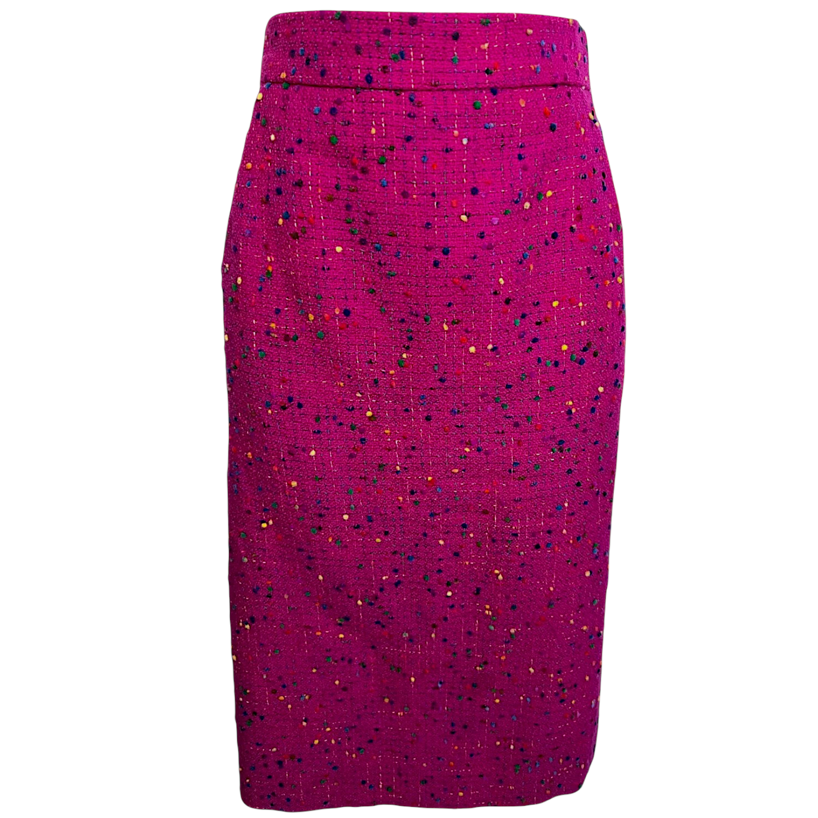 Louis Feraud Vintage Cerise Pink Tweed Skirt UK 12
