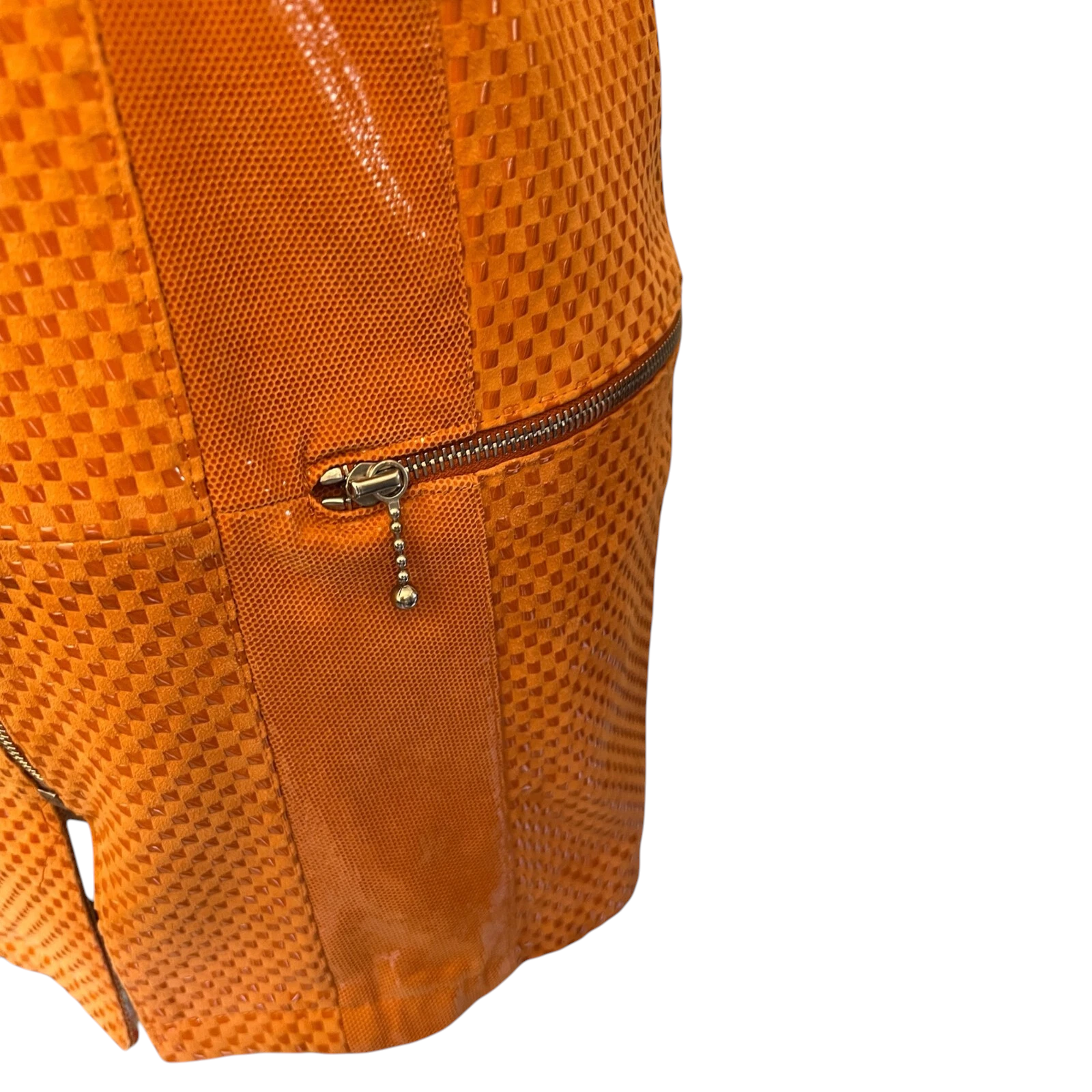 Pelz Ruppert Vintage Orange Suede Waistcoat UK 14