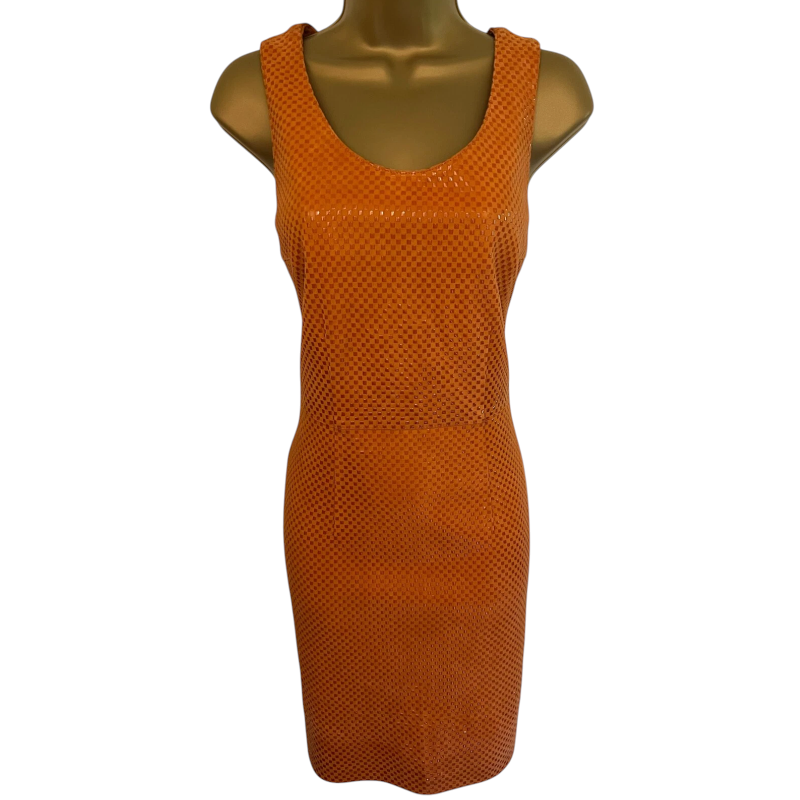 Pelz Ruppert Rare Vintage Orange Suede Dress UK 12