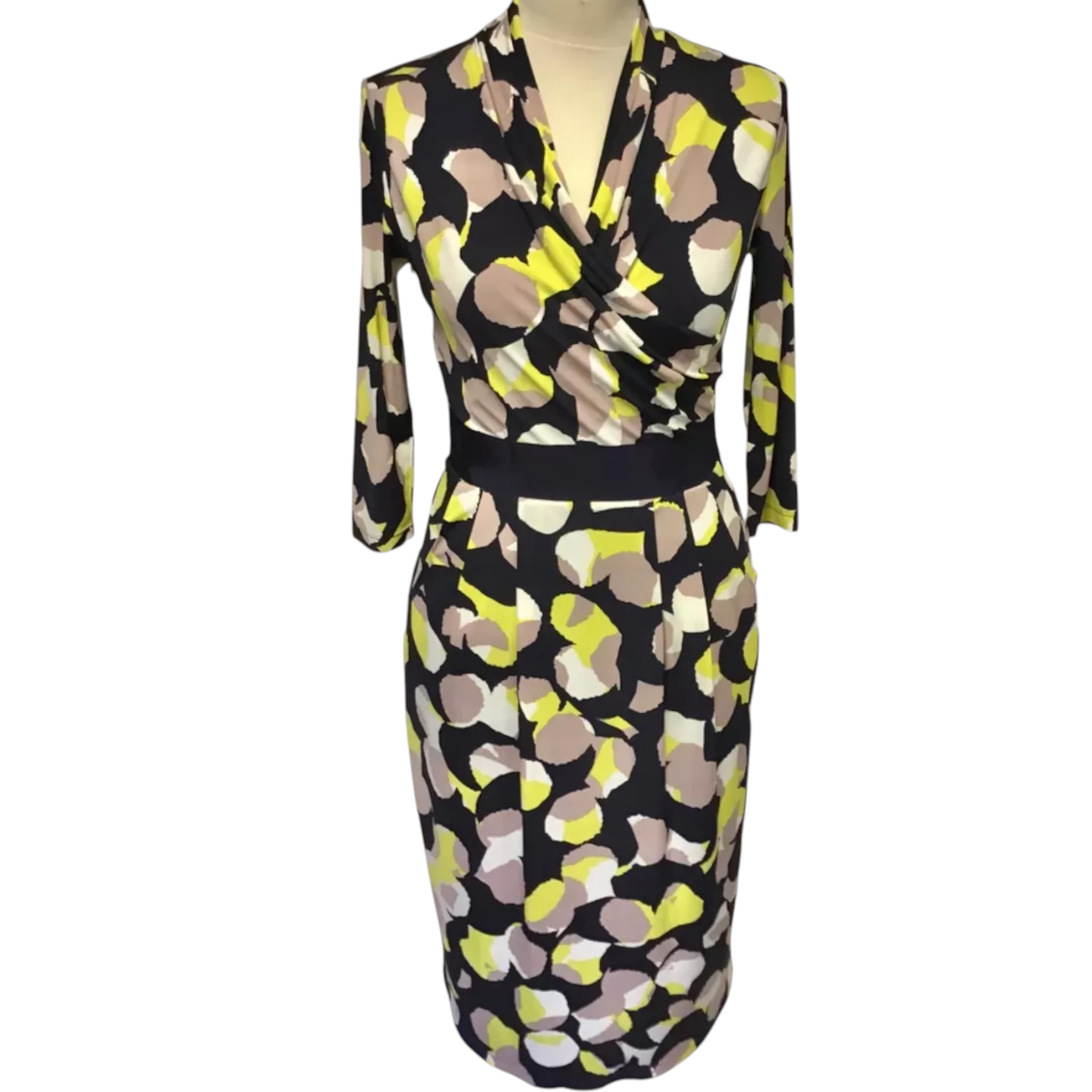 Fenn Wright Manson Navy & Yellow Dress UK 10
