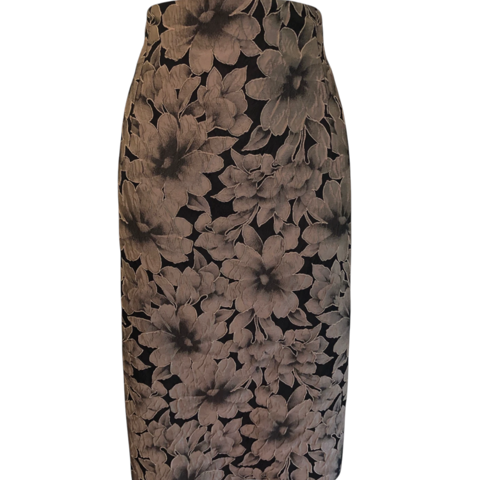 Marella by Max Mara Black & Bronze Floral Skirt UK 12