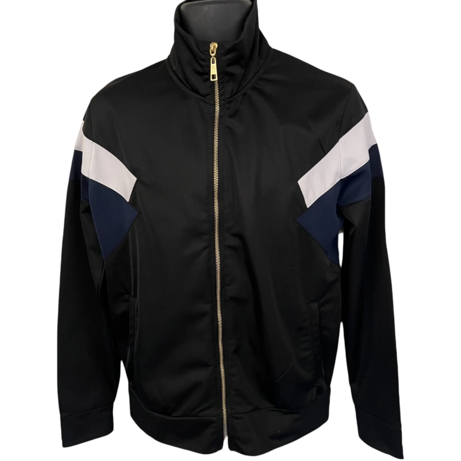 Criminal Damage Black Navy Zip Track Jacket Size S