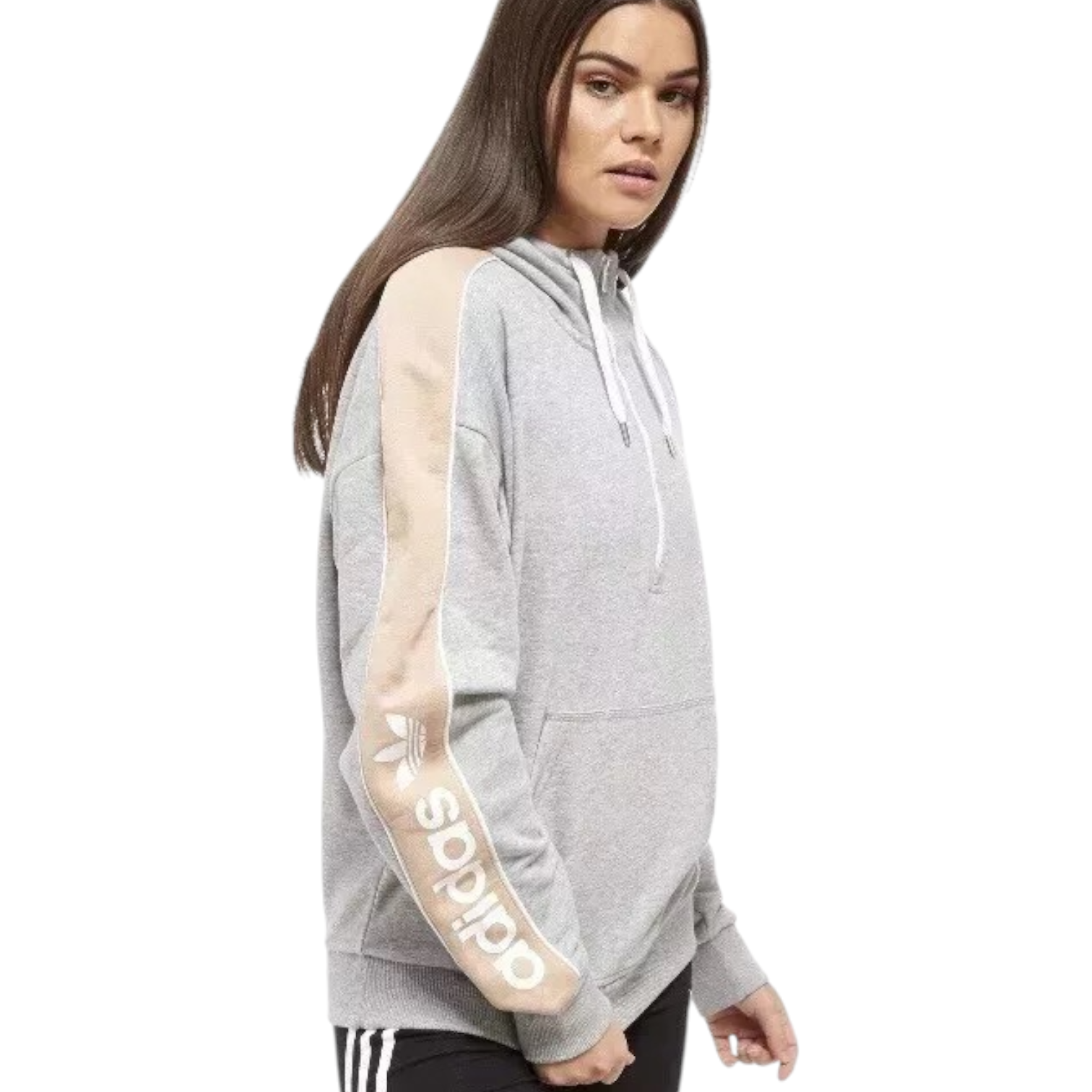 Adidas Originals Grey 1/2 Zip Hoodie UK 8