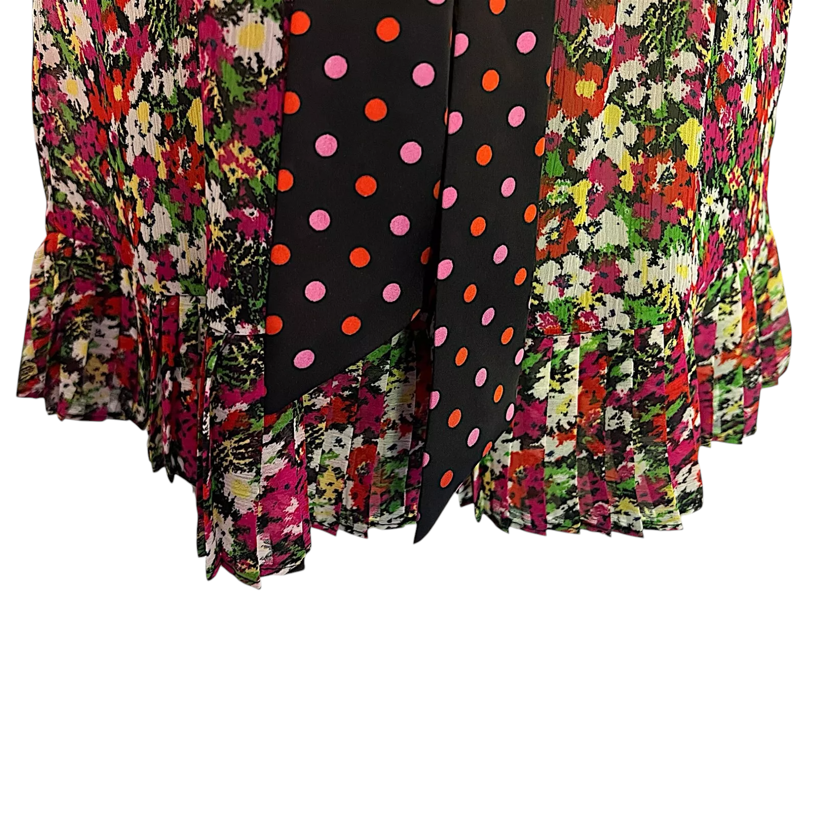 Next Multicoloured Floral Spotted Tie Top UK 8