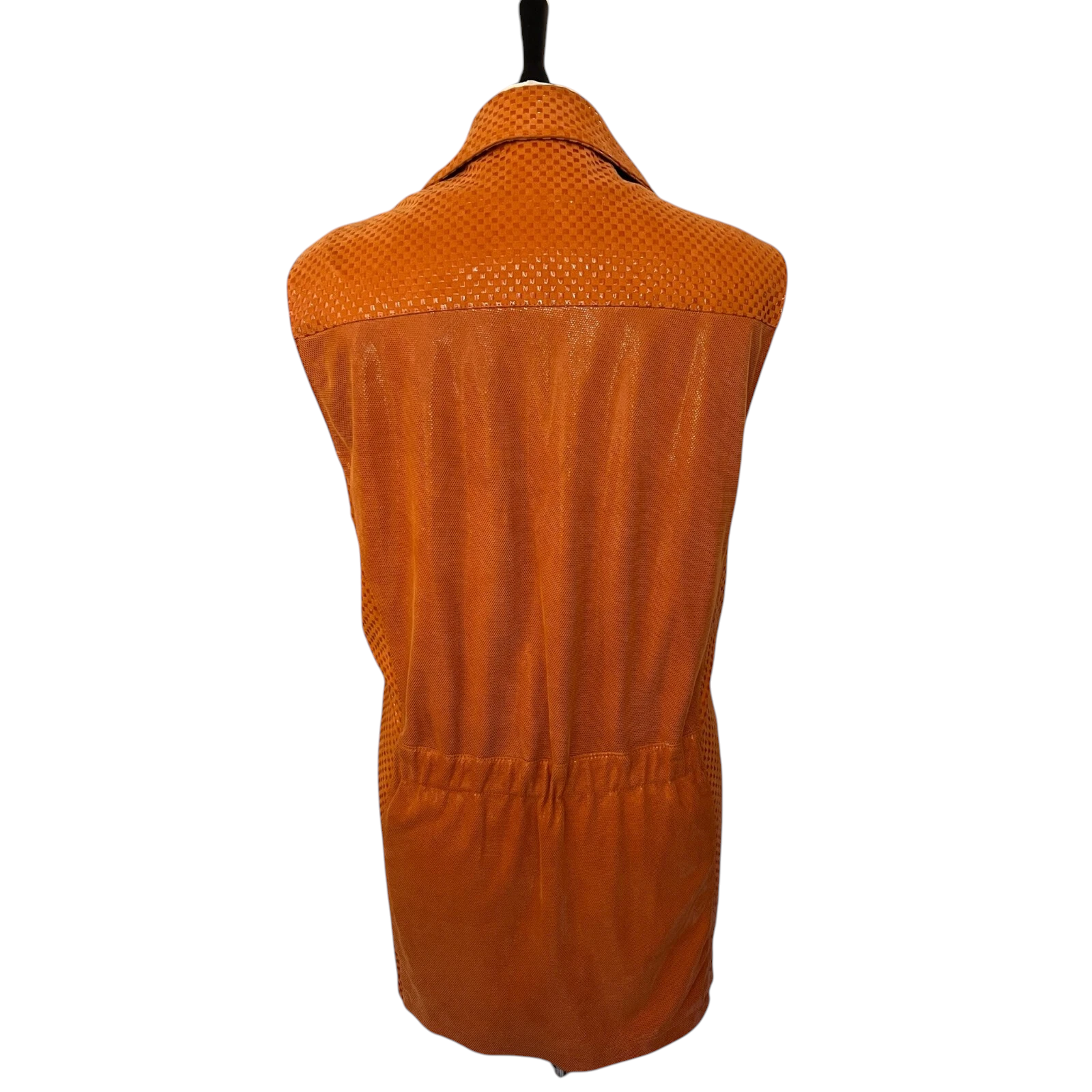 Pelz Ruppert Vintage Orange Suede Waistcoat UK 14