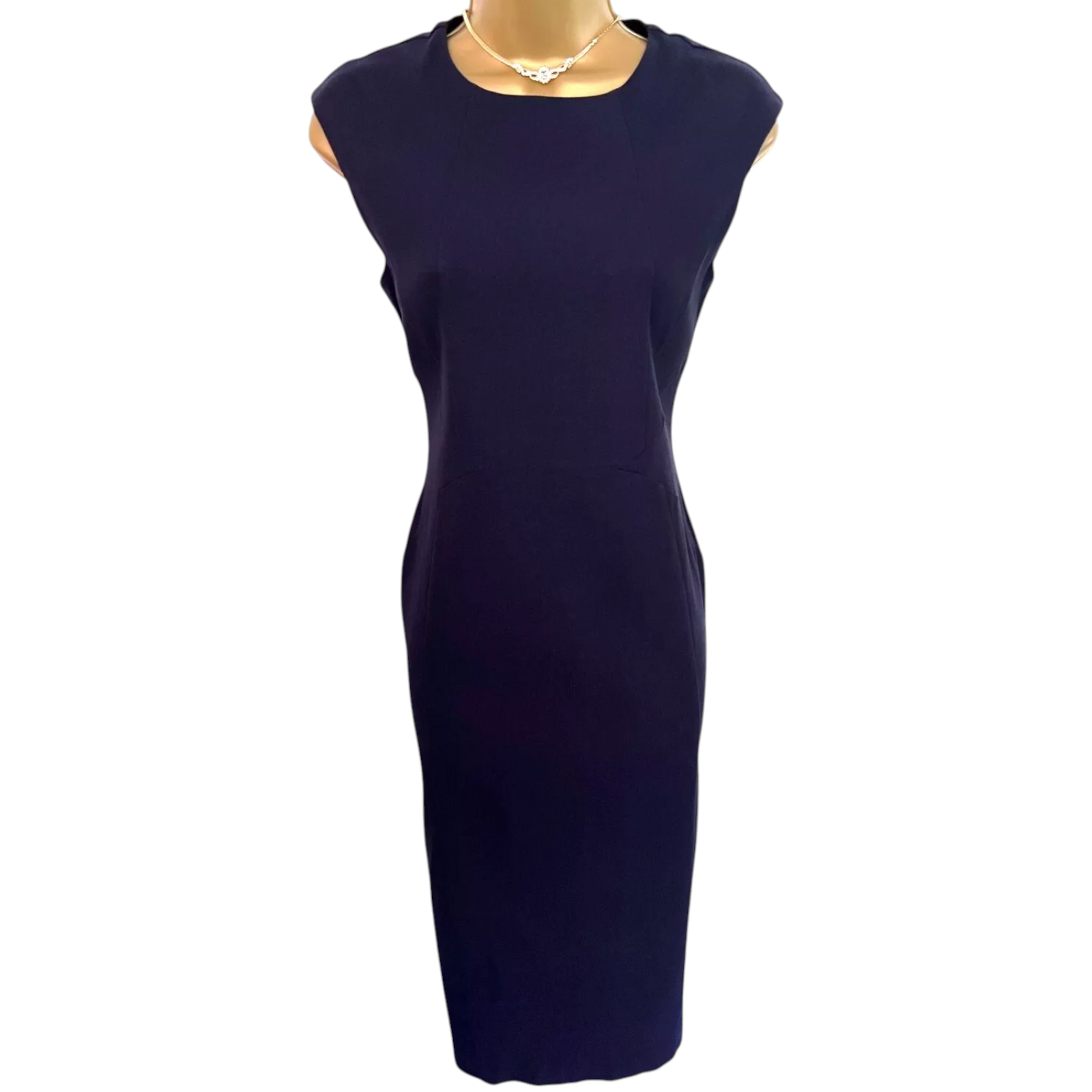 Dorothy Perkins Navy Stretch Dress UK 12