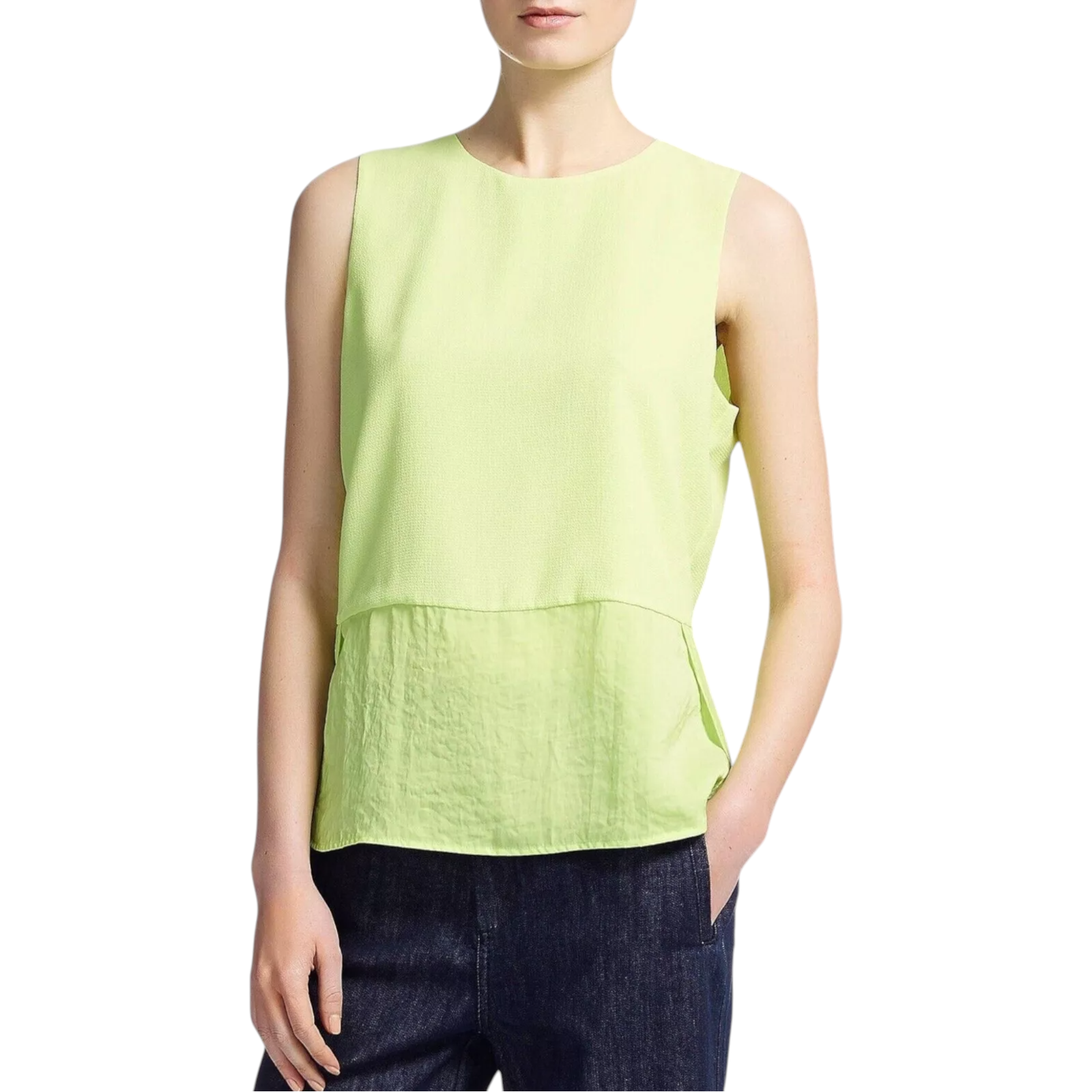 Whistles Lime Sleeveless Summer Top UK 8