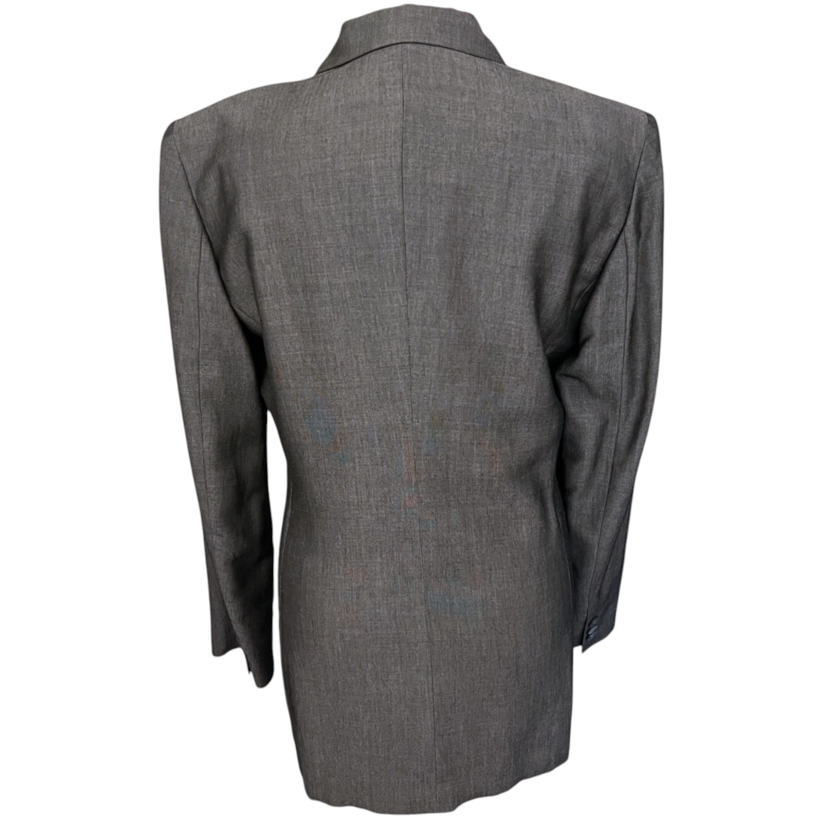 Marella Vintage 90's Grey Longline Tailored Jacket UK 14