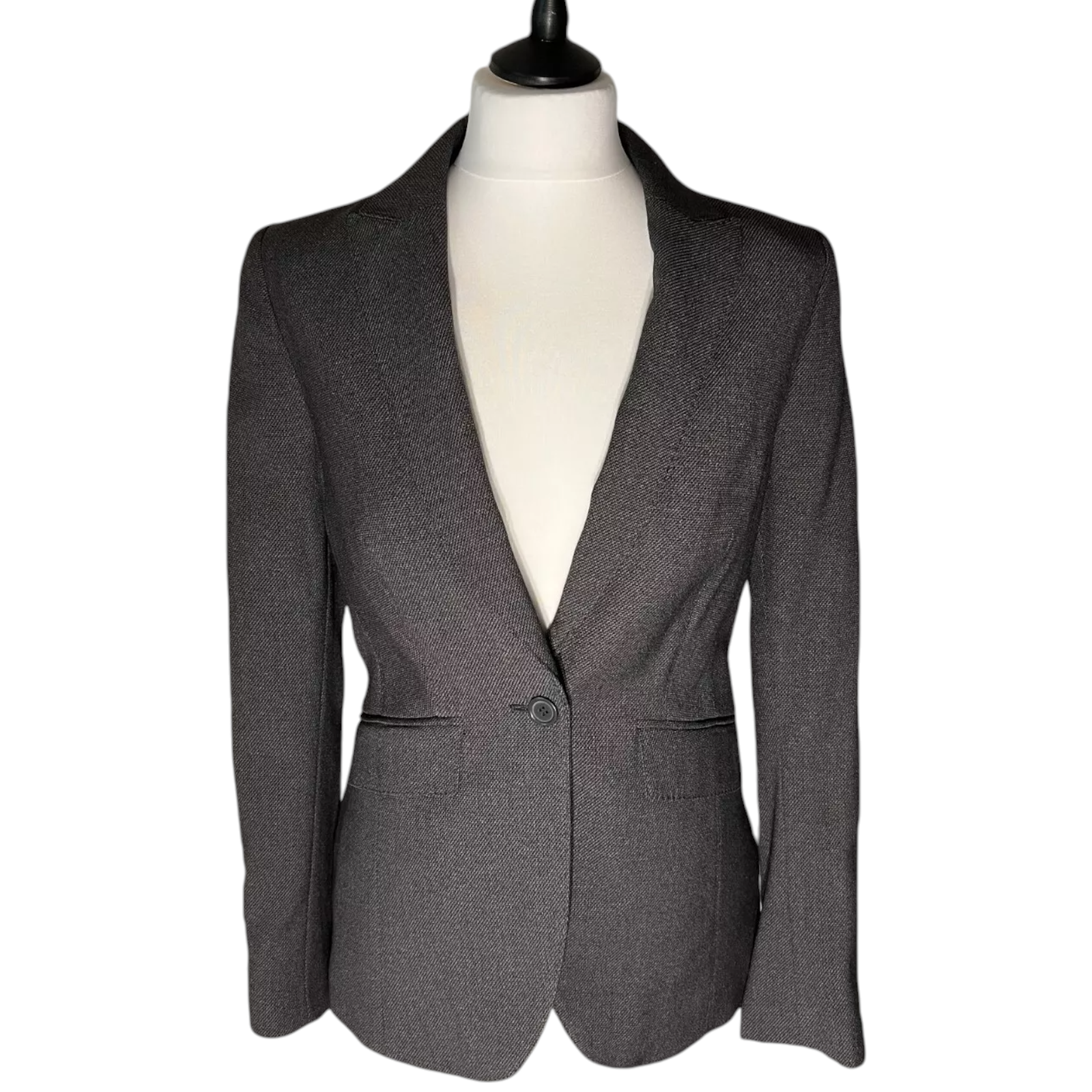 M&S Charcoal Grey Tailored Jacket UK 6