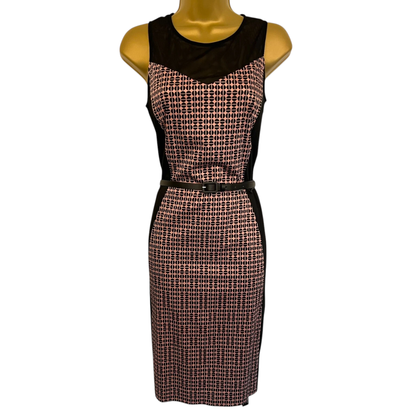 Jonathan Saunders Black Mesh Pink Dress UK 10