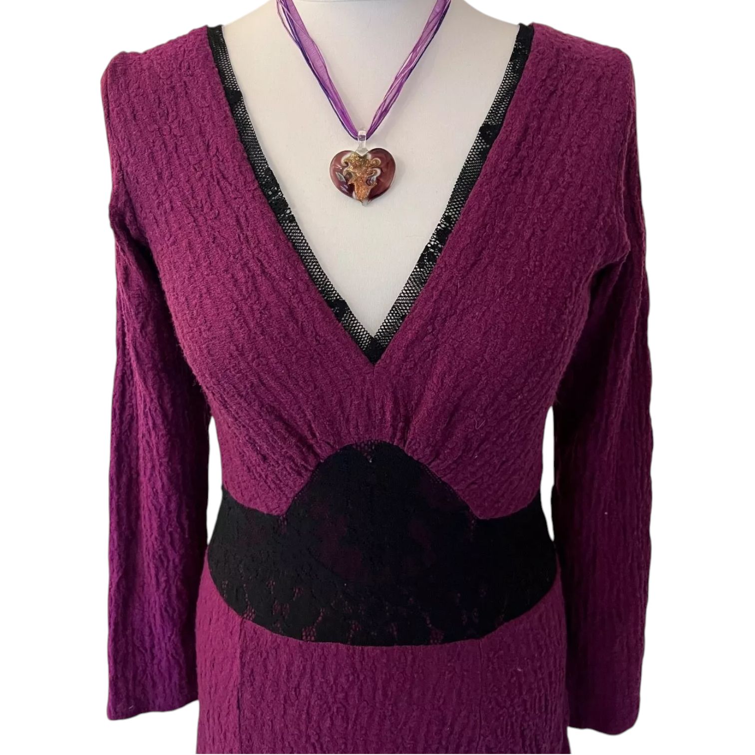 Nancy Mac Burgundy Knit Jumper Dress  UK 12
