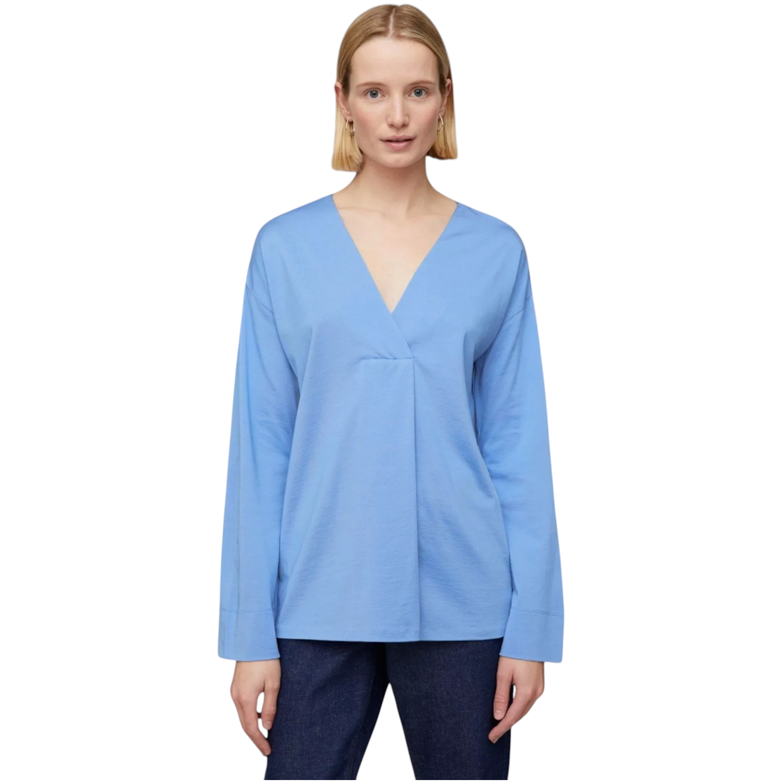 Jigsaw Sky Blue Long Sleeve Tunic Top UK 14