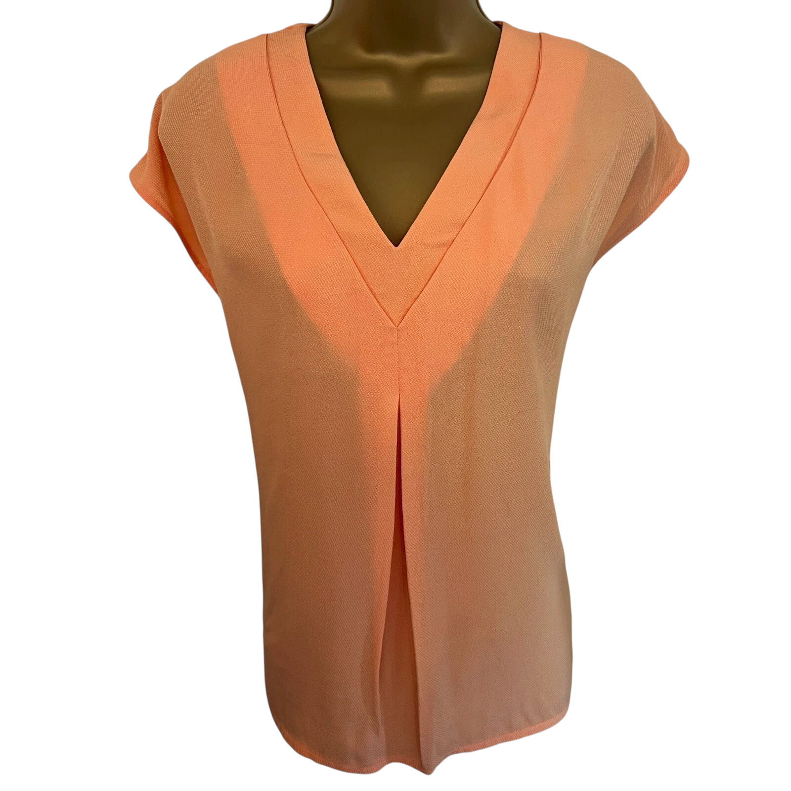 Massimo Dutti Peach Sleeveless Tunic Top UK 10