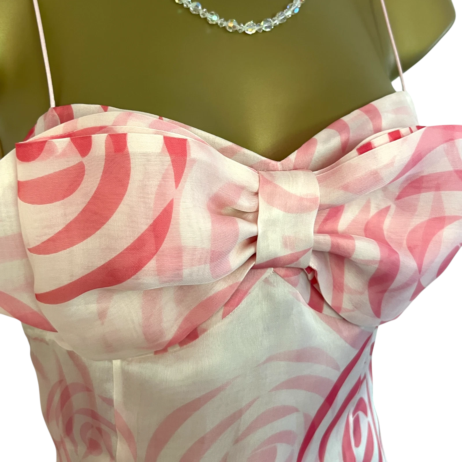 Paule Ka Pale Pink Silk Organza Dress UK 10