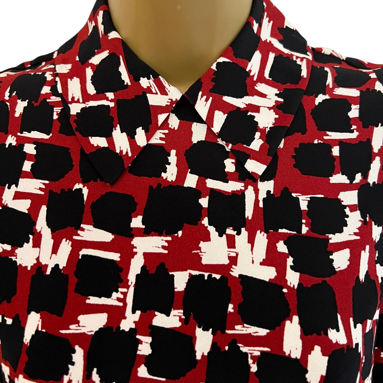 Jaeger Multi Crepe Shift Oversize Dress UK 6
