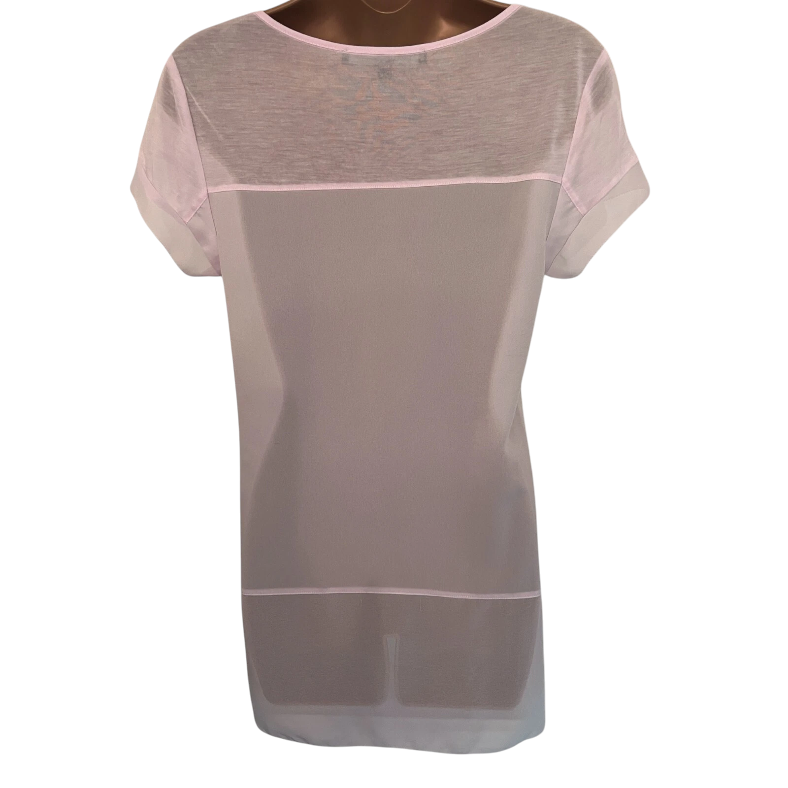 French Connection Pale Pink Cap Sleeve Top UK 8